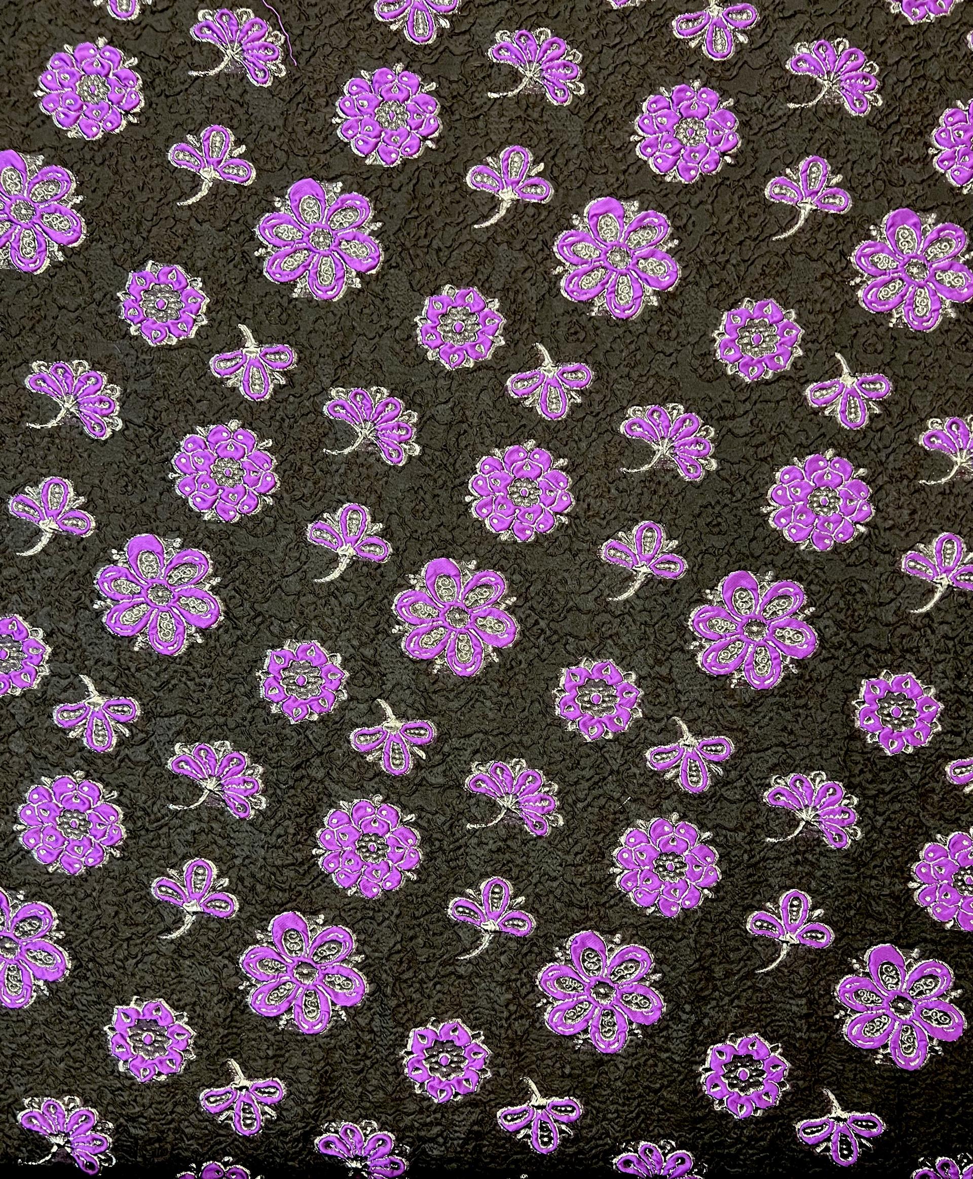 Polyester Lurex Foral Fil Coupe