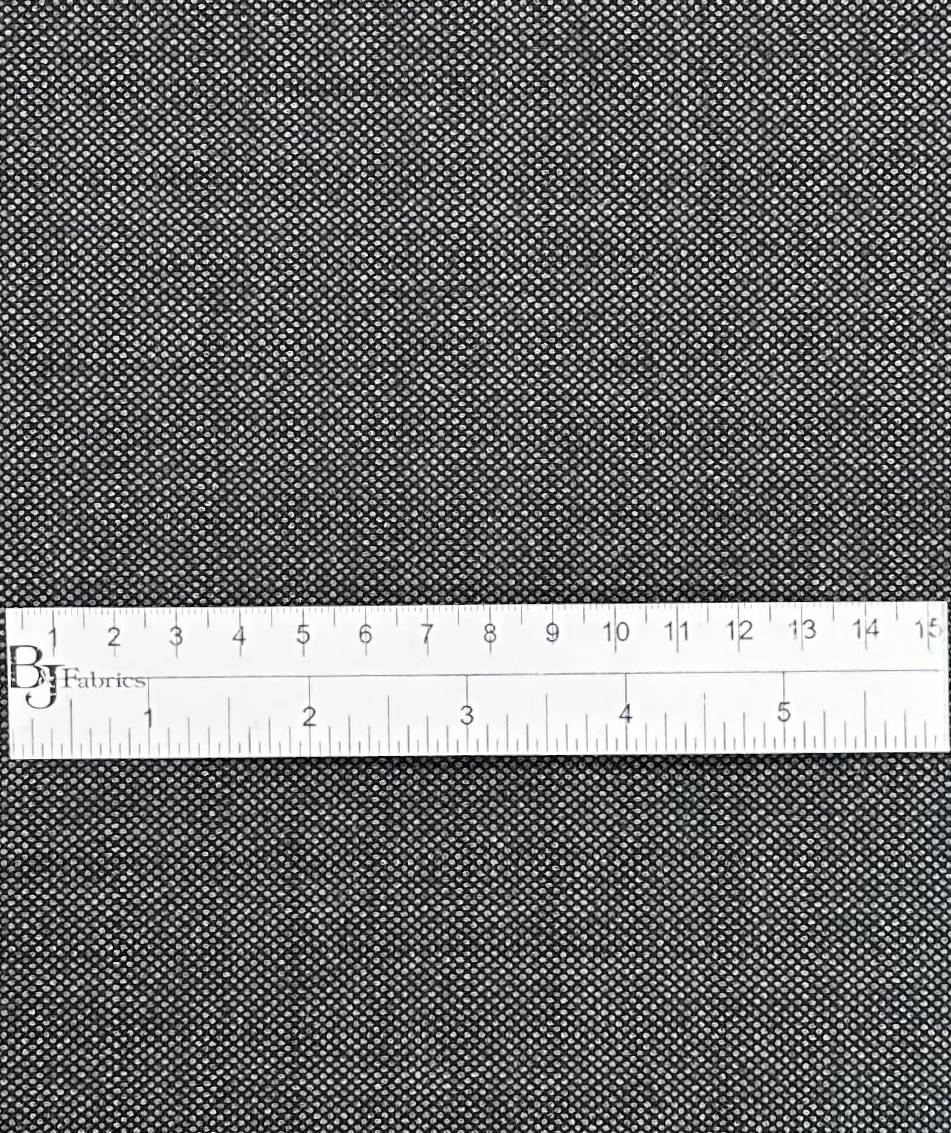 Italian Wool Birdseye in Black and Charcoal