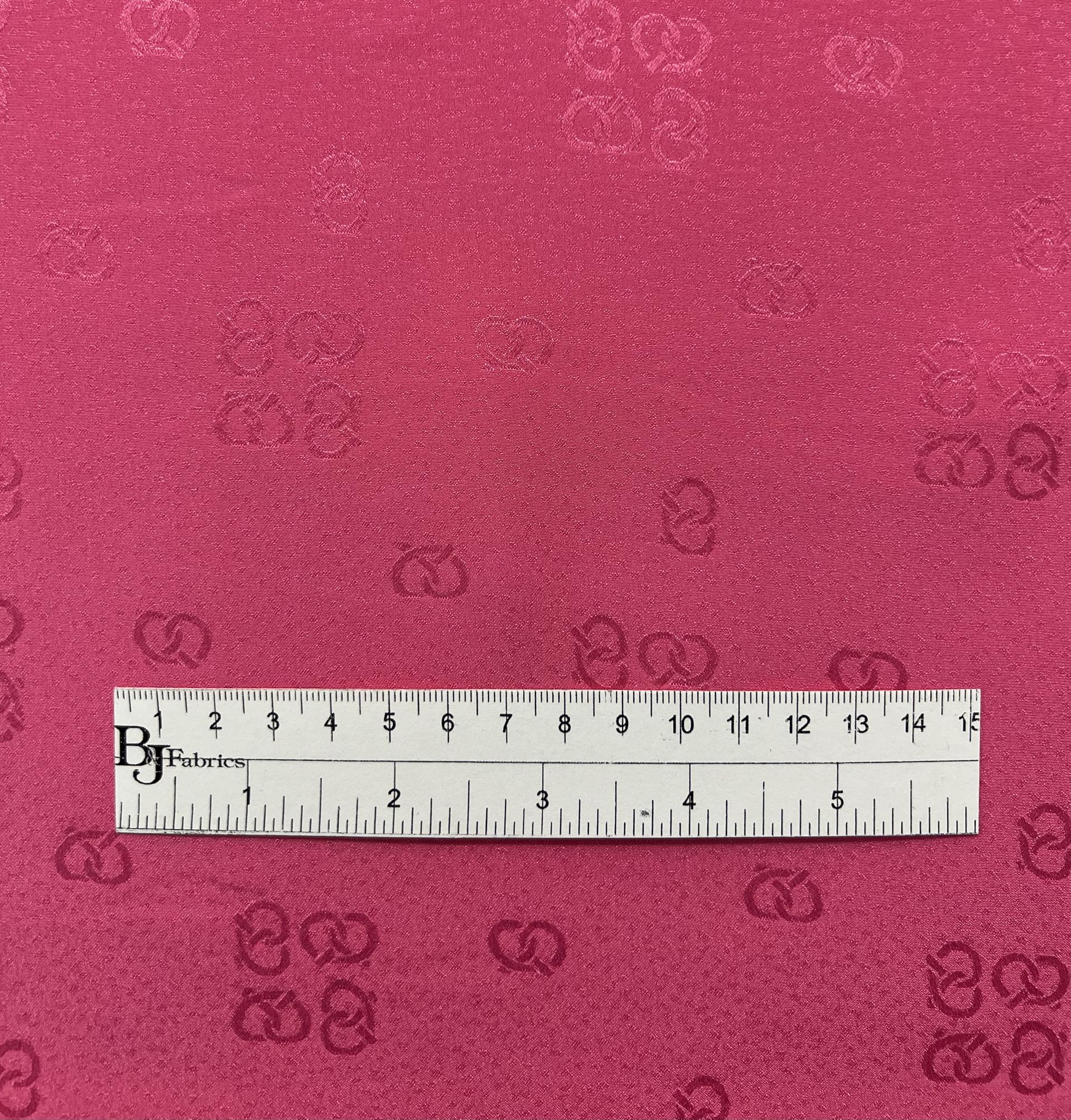 Vintage silk Jacquard in Flamingo Pink