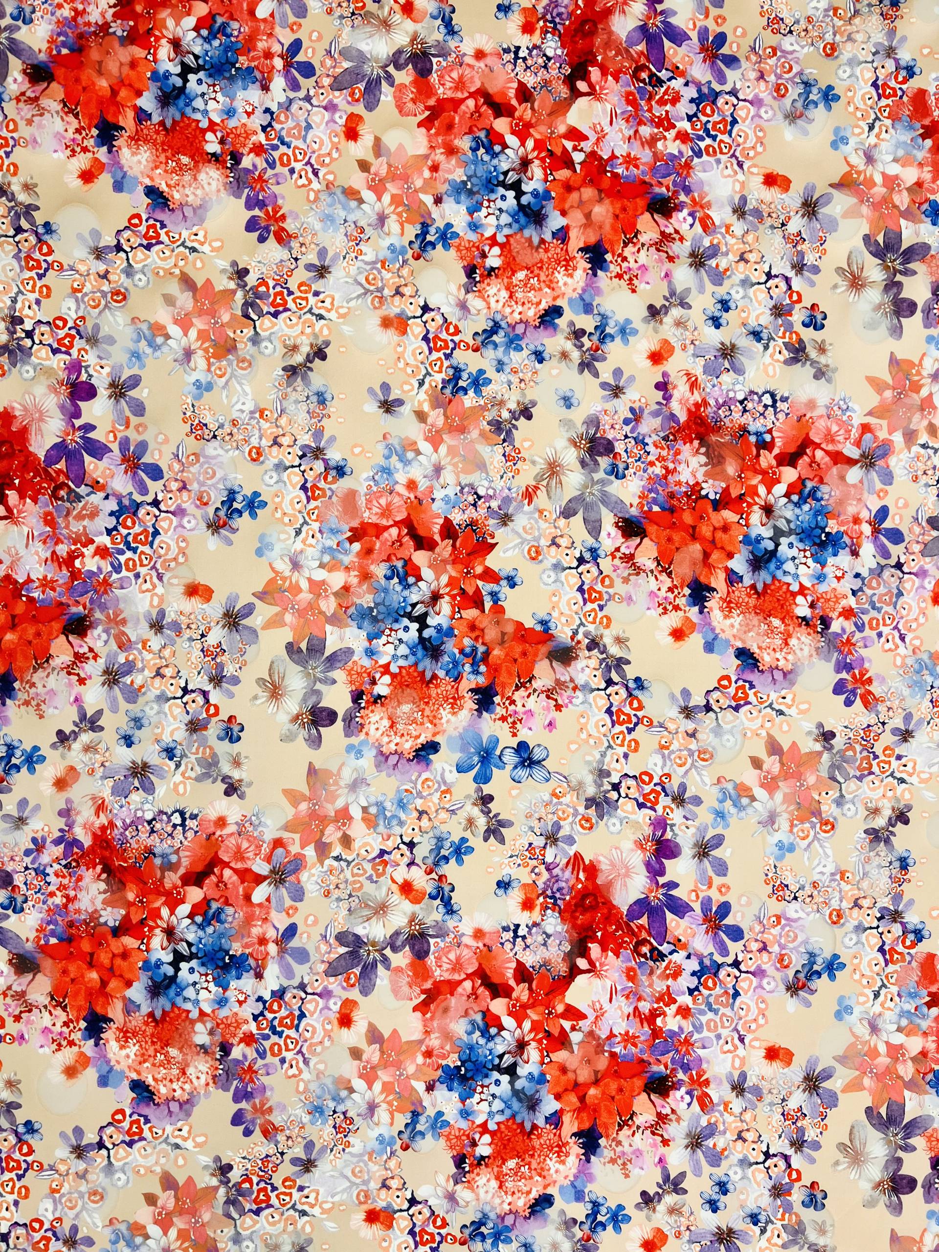 Printed Heavy Weight Satin Organza Burnt-Out