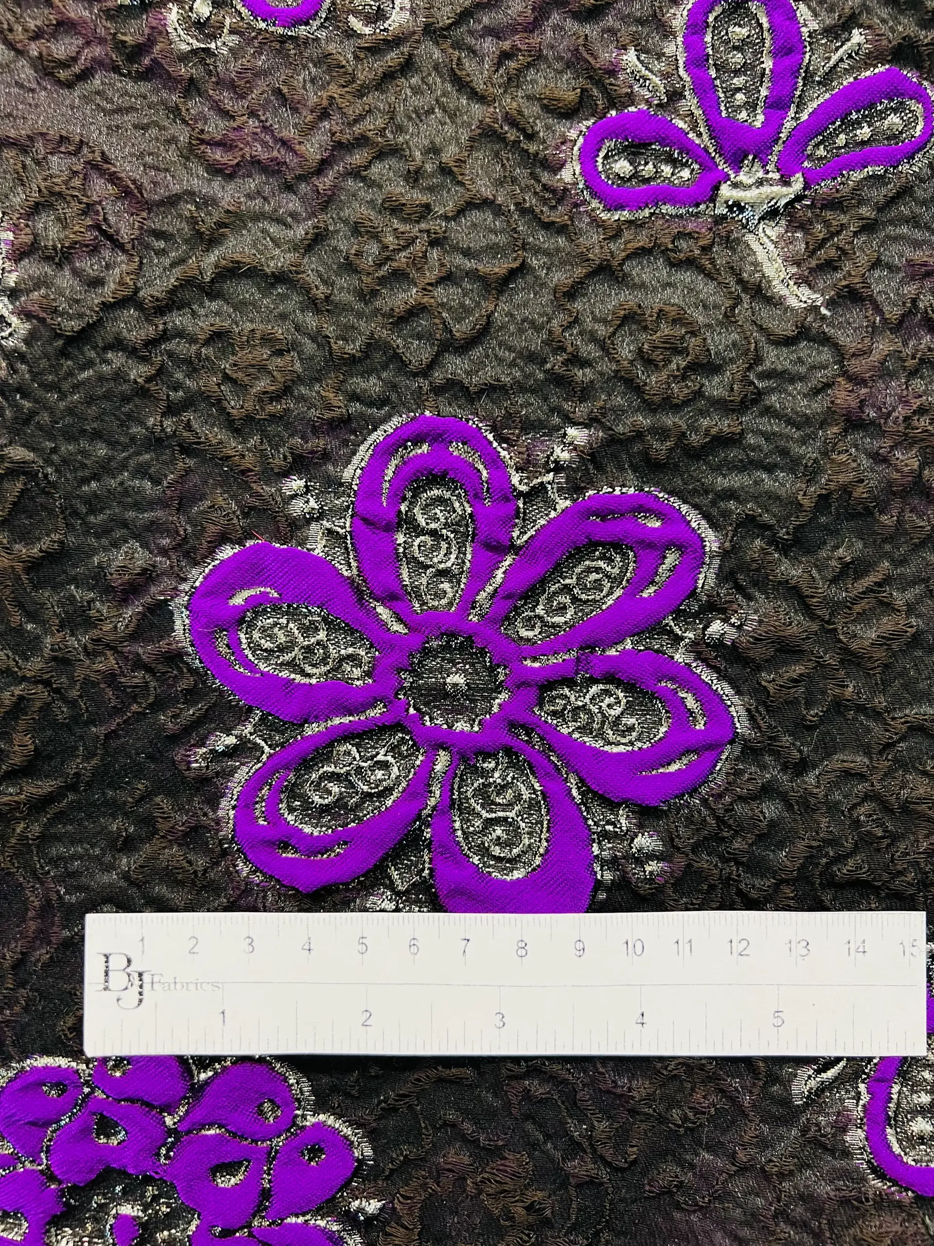 Polyester Lurex Foral Fil Coupe