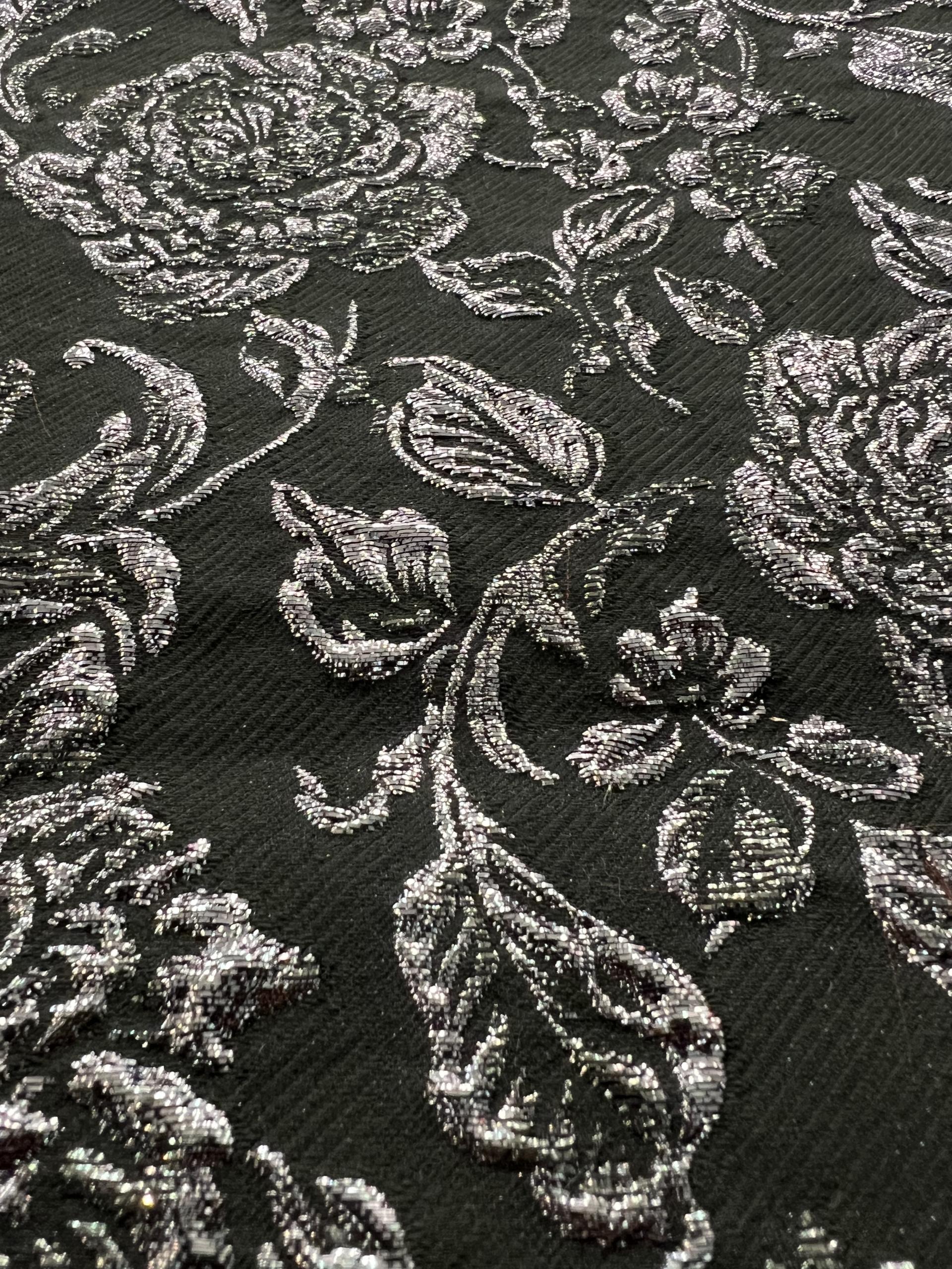 Silk and Metallic Blend Brocade