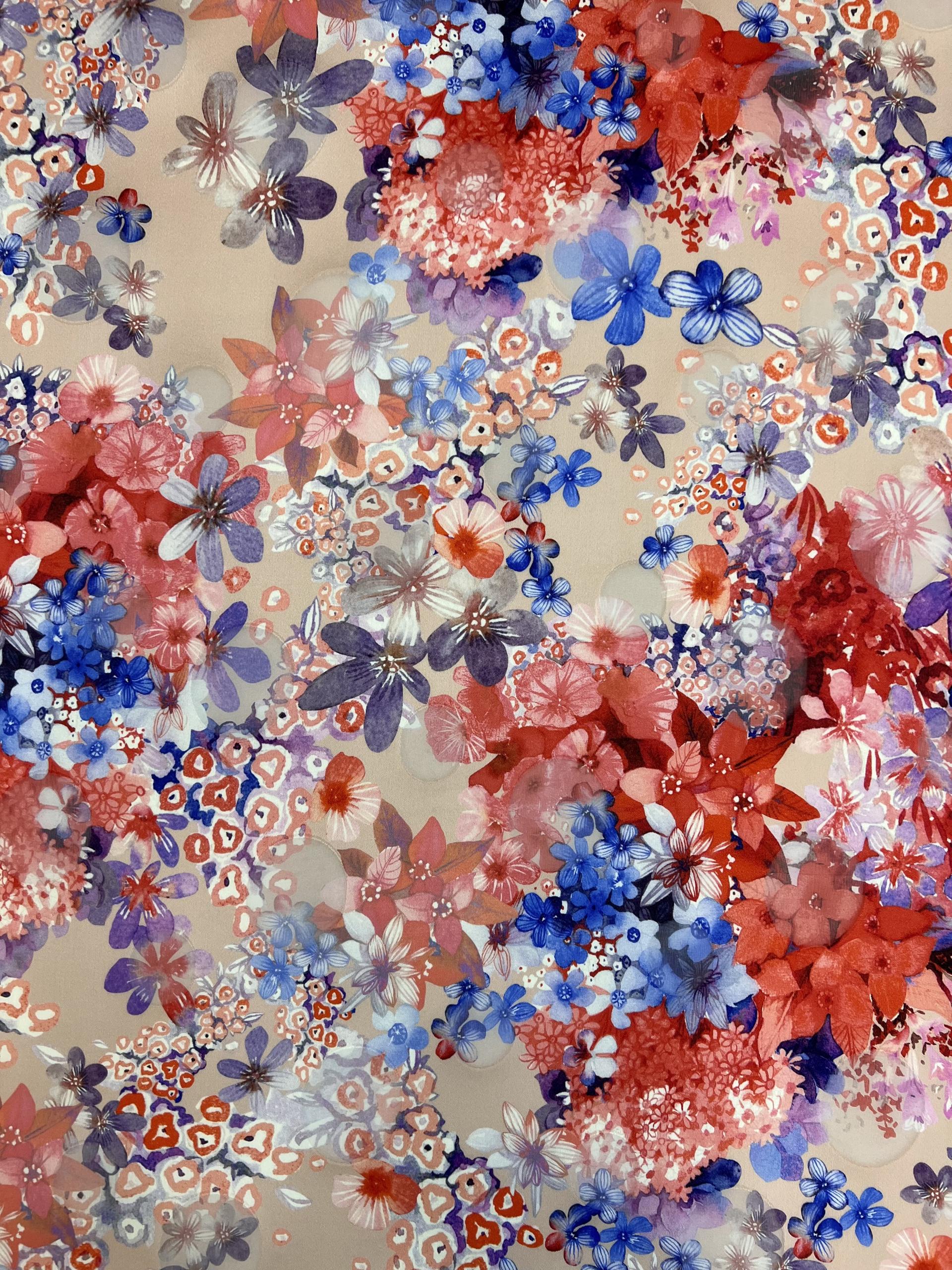 Printed Heavy Weight Satin Organza Burnt-Out