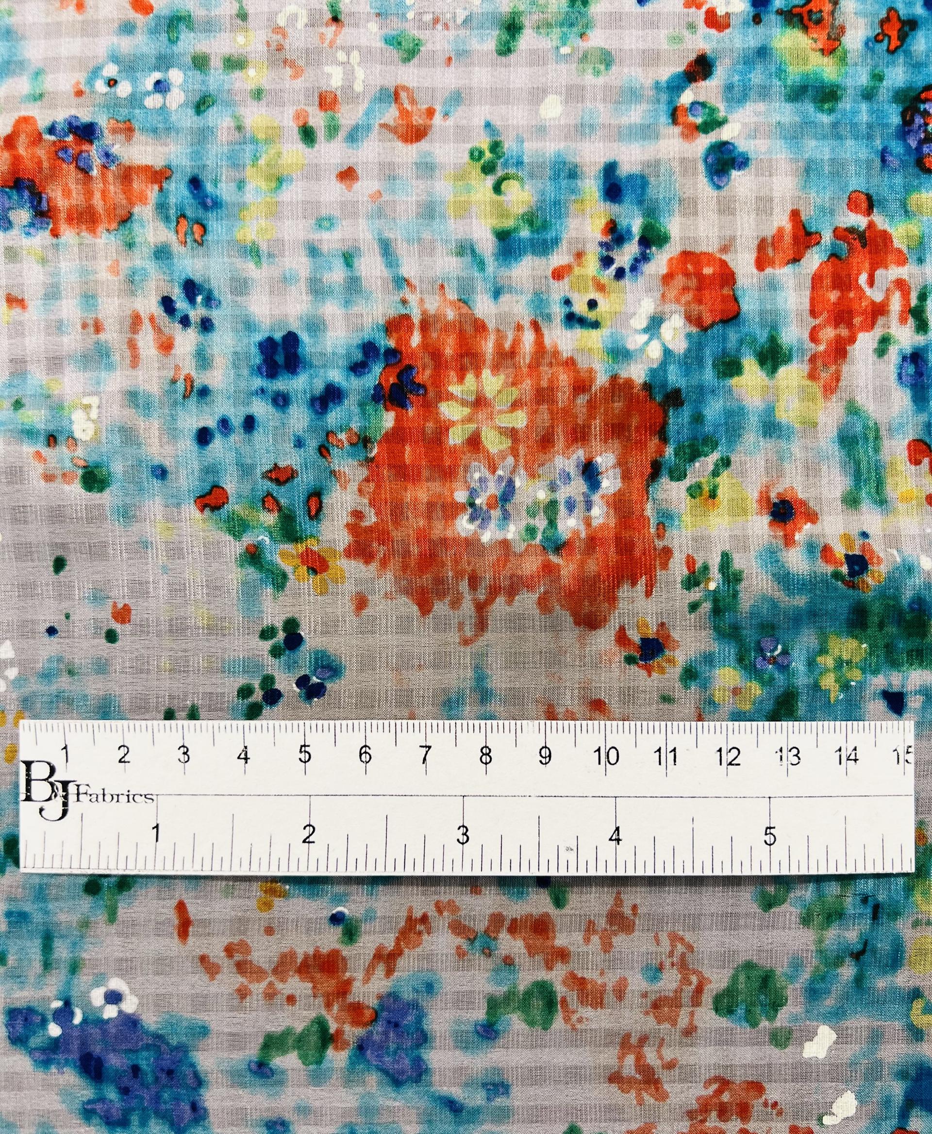 Pure Silk Printed Shadow Check