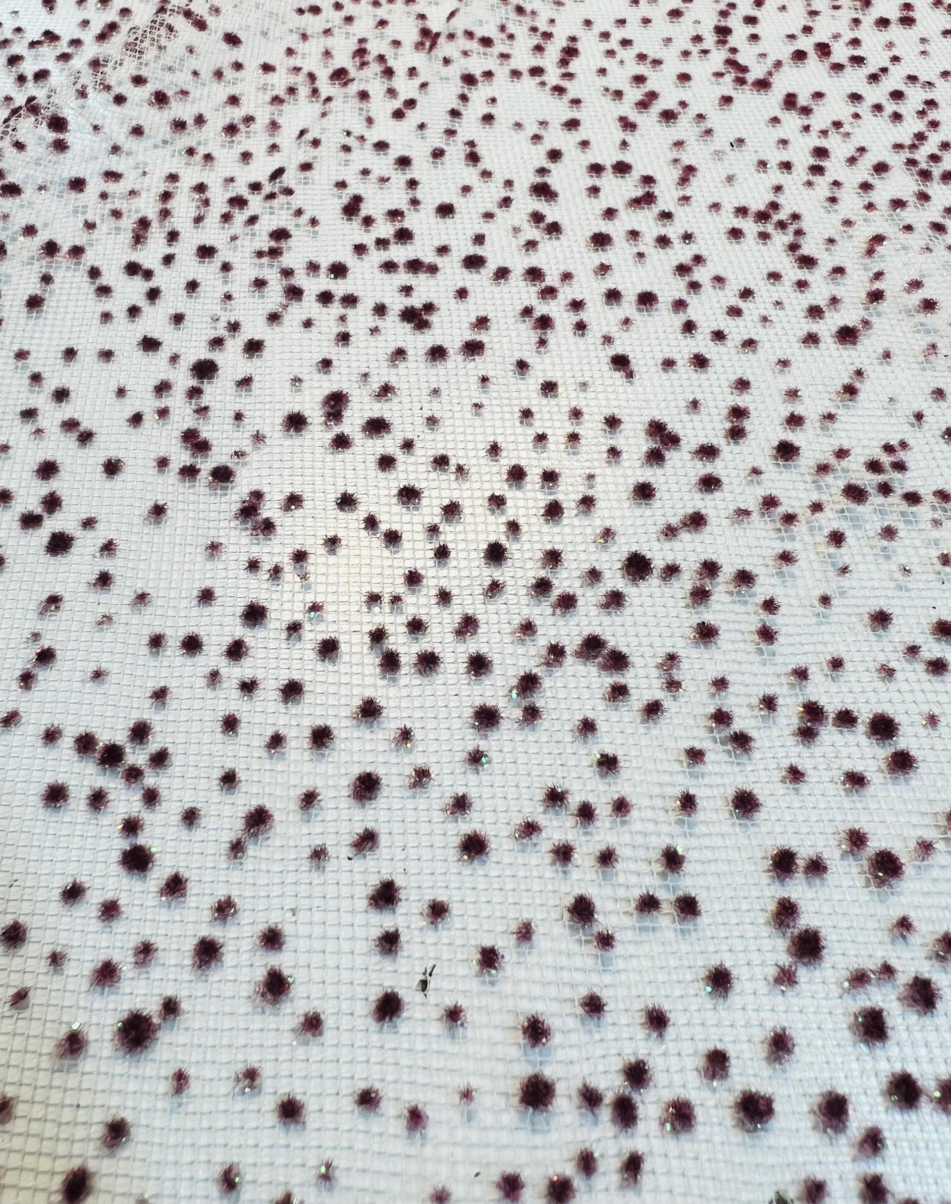 Ombré Glittered Flocked Tulle