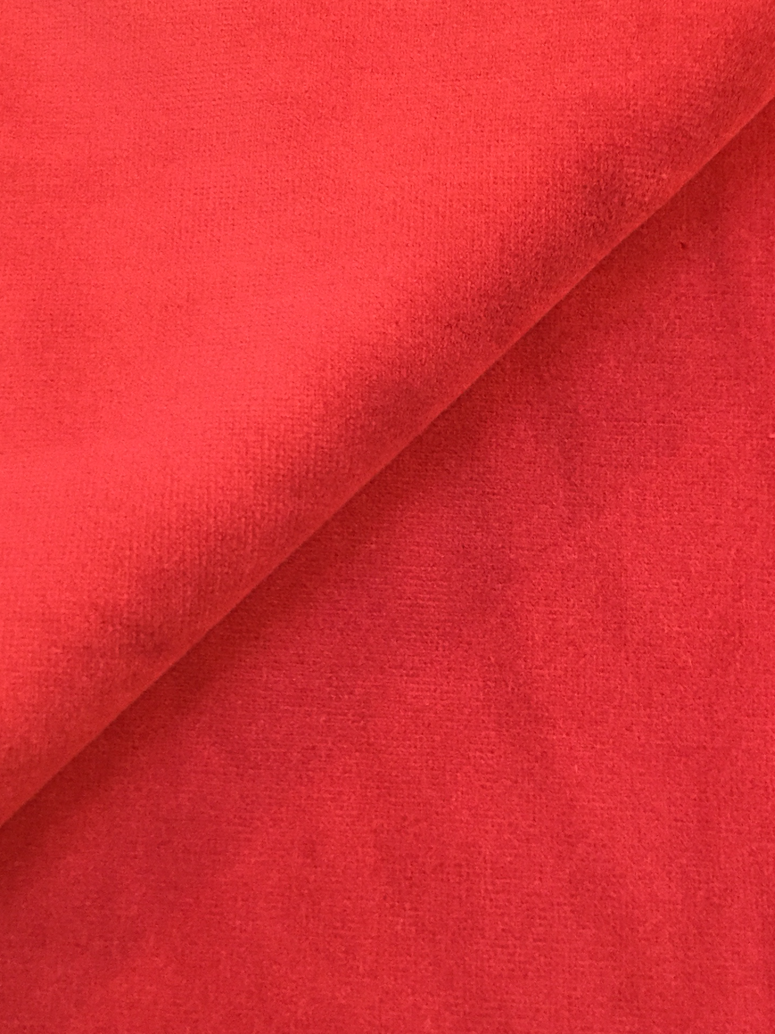Flameproof Upholstery Cotton Velvet in Crimson