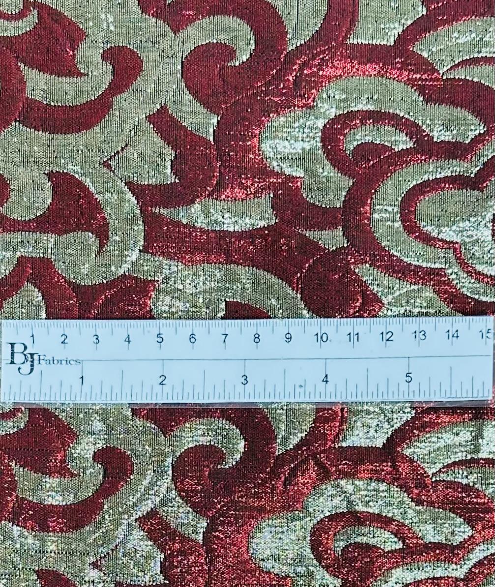 Acetate/Metallic Swirl Brocade