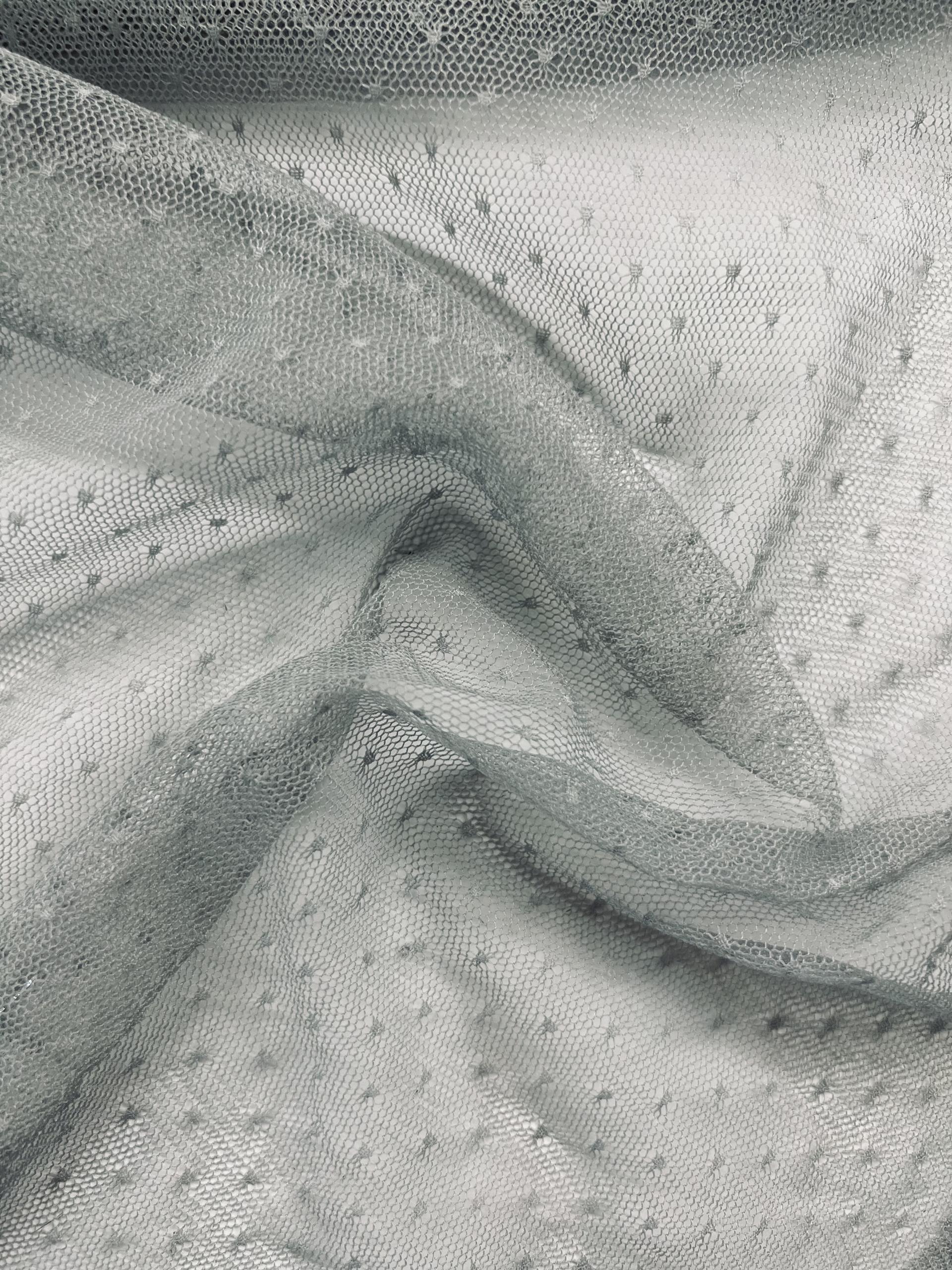 Point D'Esprit in Grey