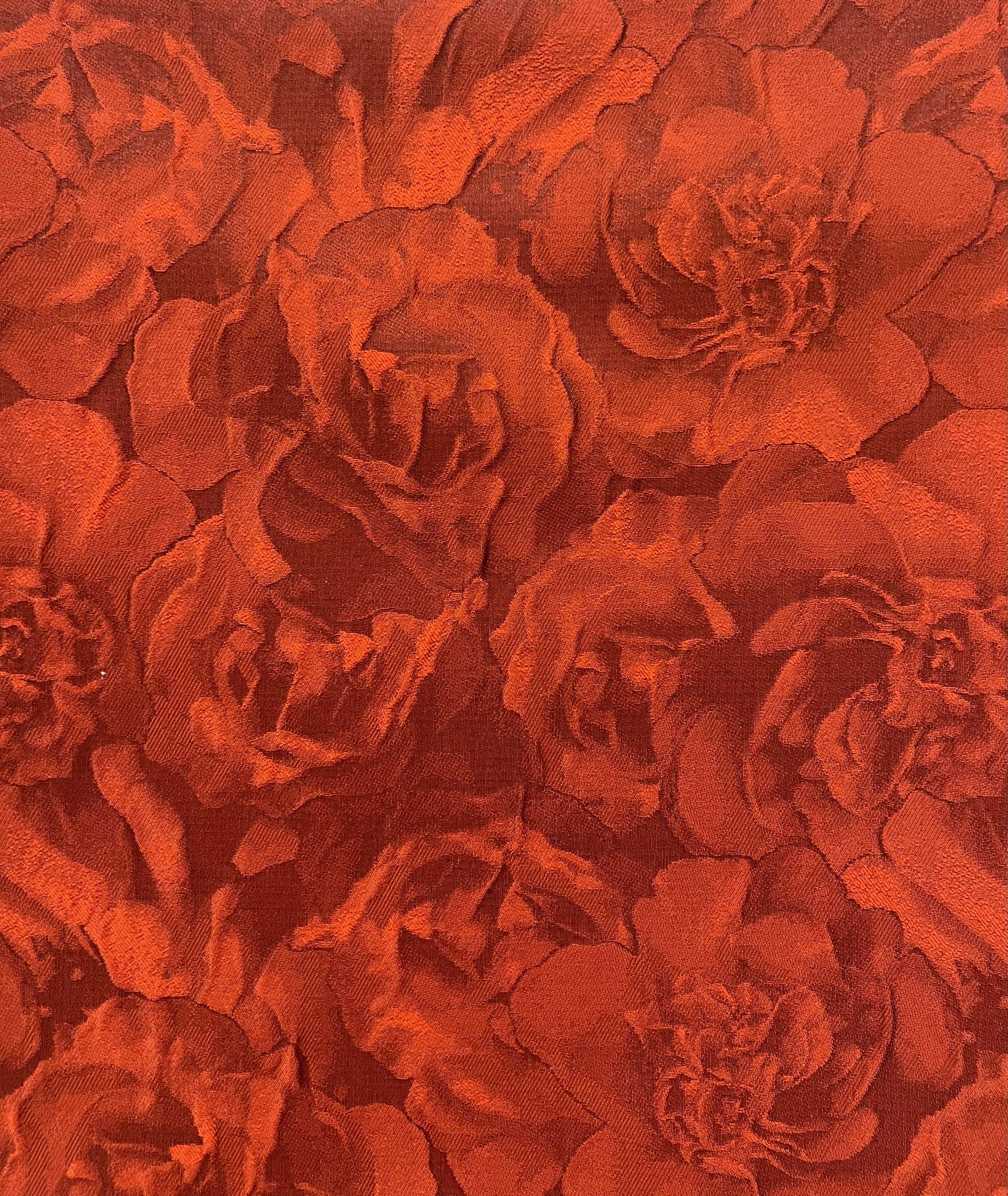 Polyester Matelassé Red