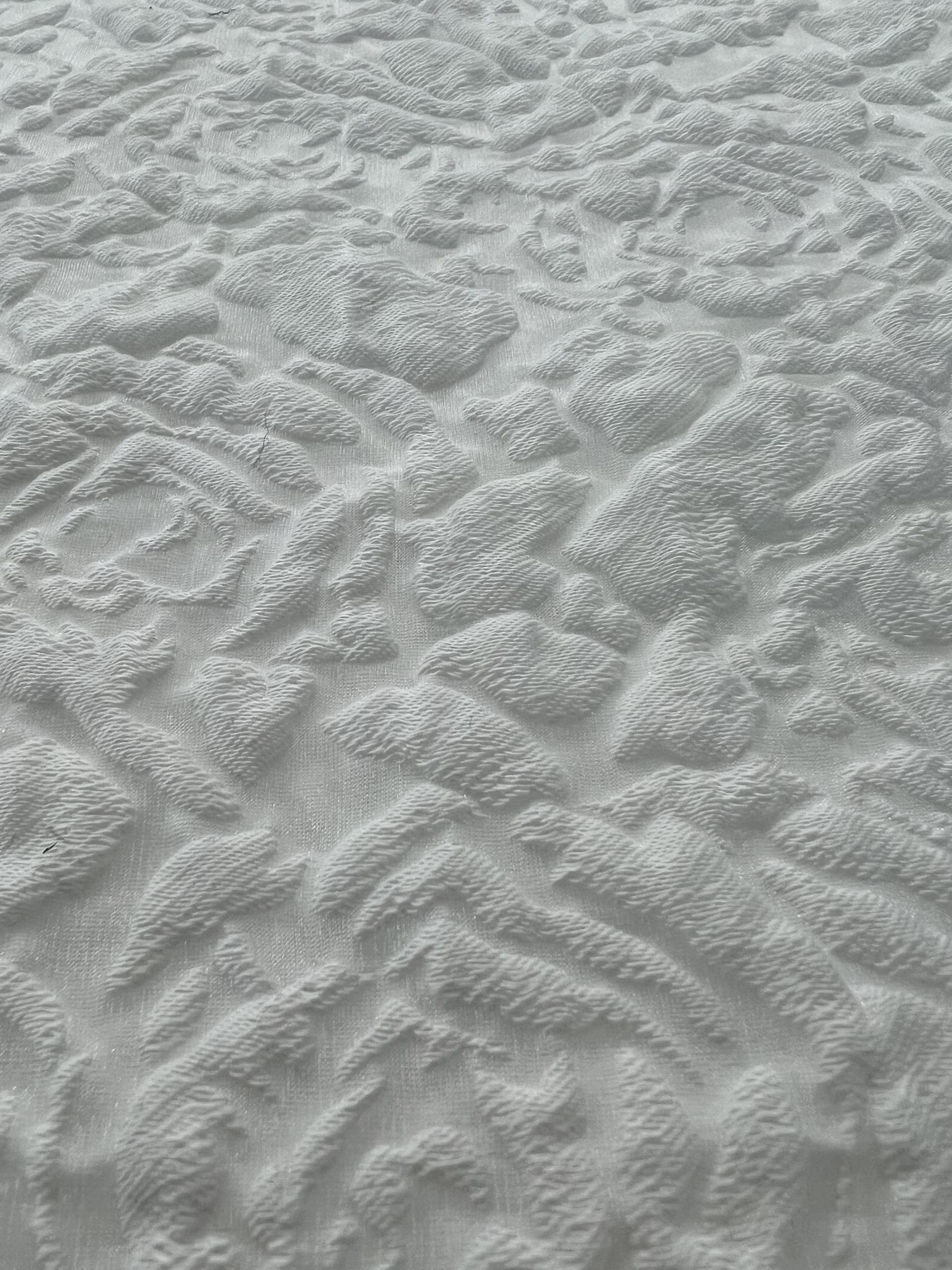 Cotton & Nylon Cloqué in White