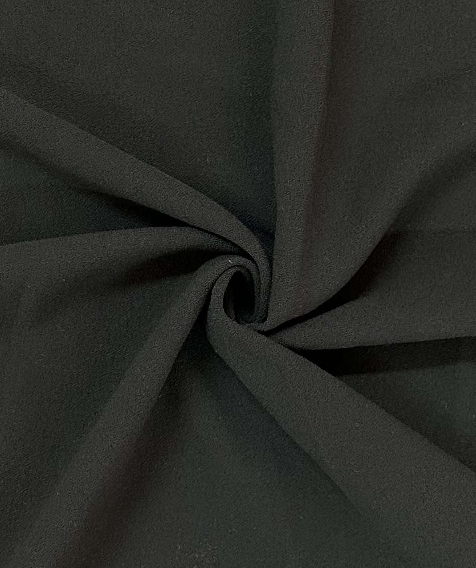 Polyester Crepe in Black
