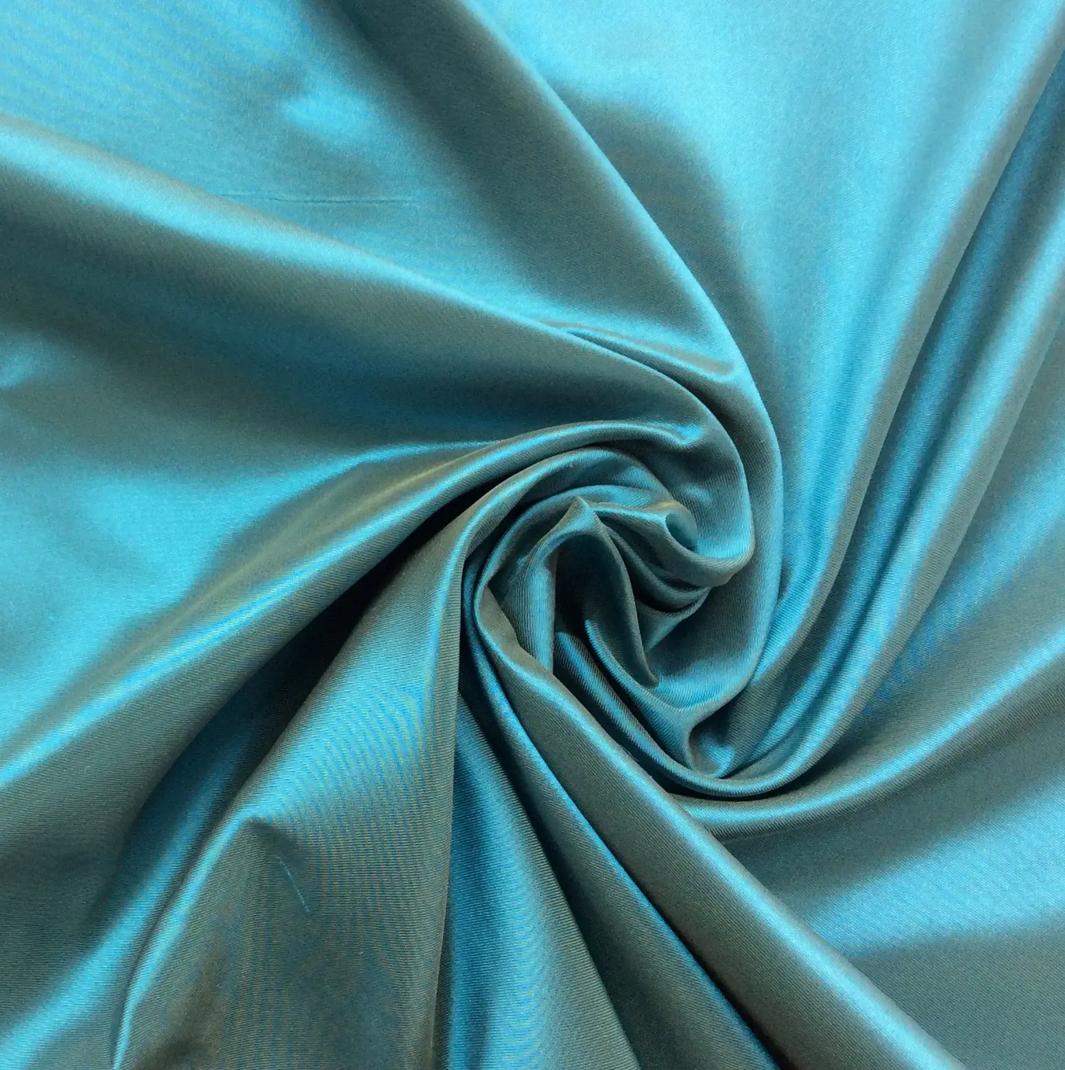 Iridescent Pure Silk Twill in Sage and Aqua Blue