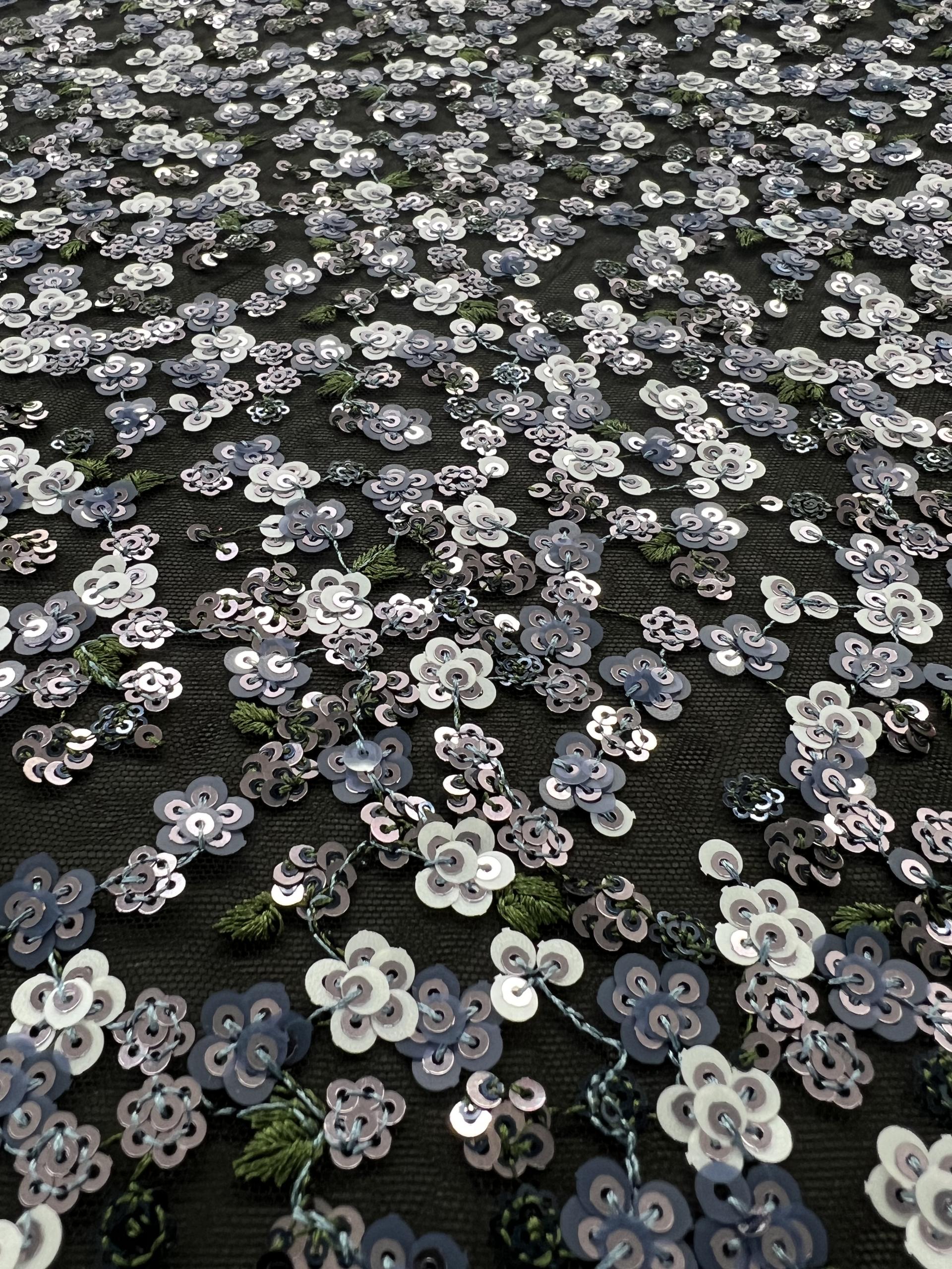 Embroidered Tulle with Sequins