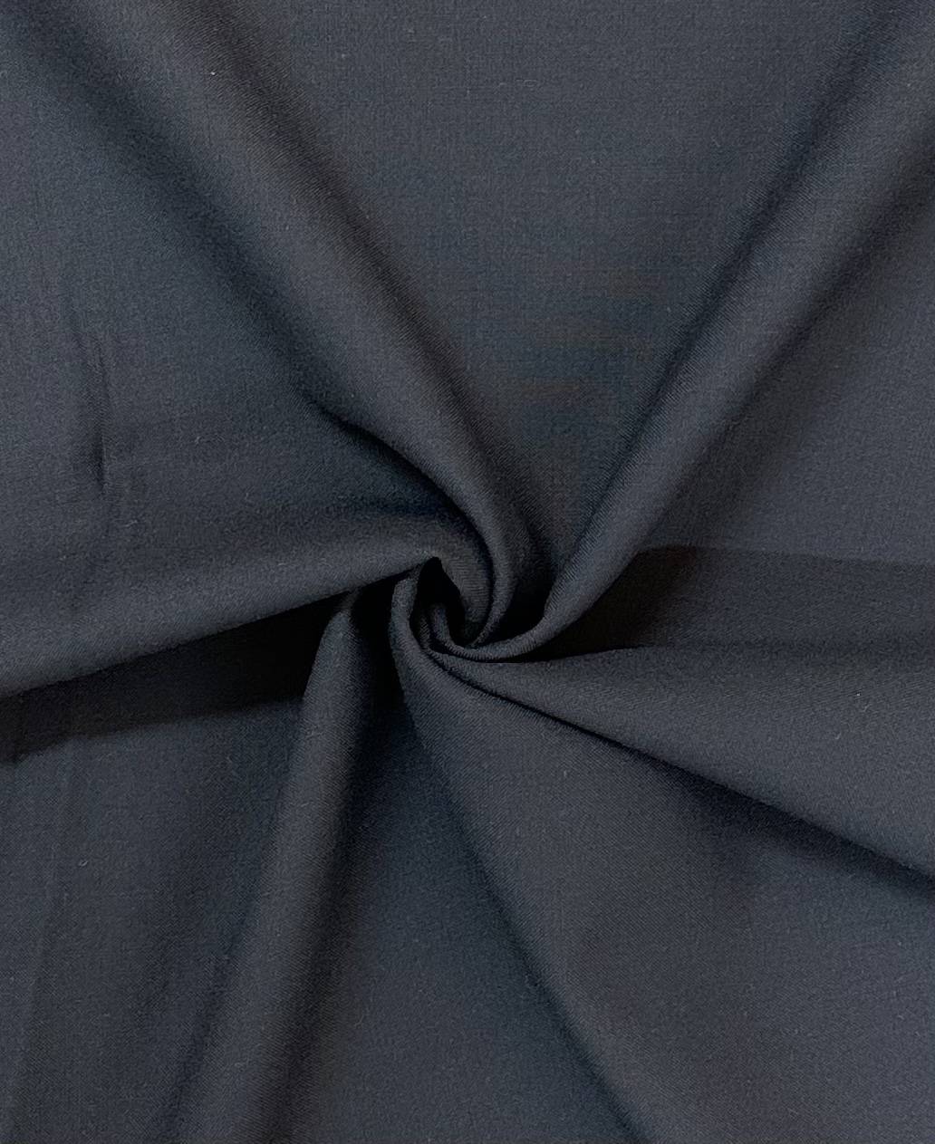 Wool Flannel with Natural Stretch in Midnight