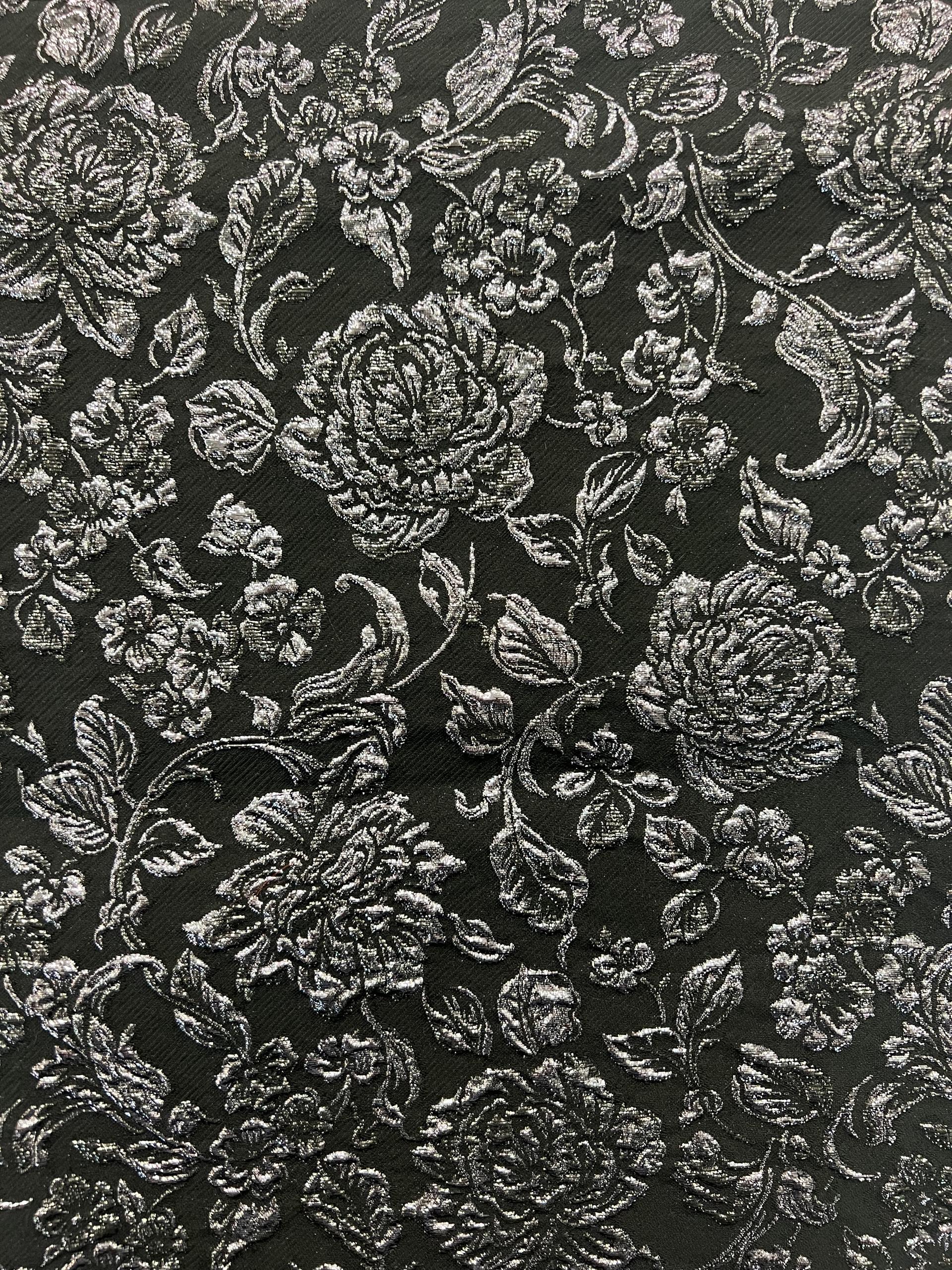 Silk and Metallic Blend Brocade