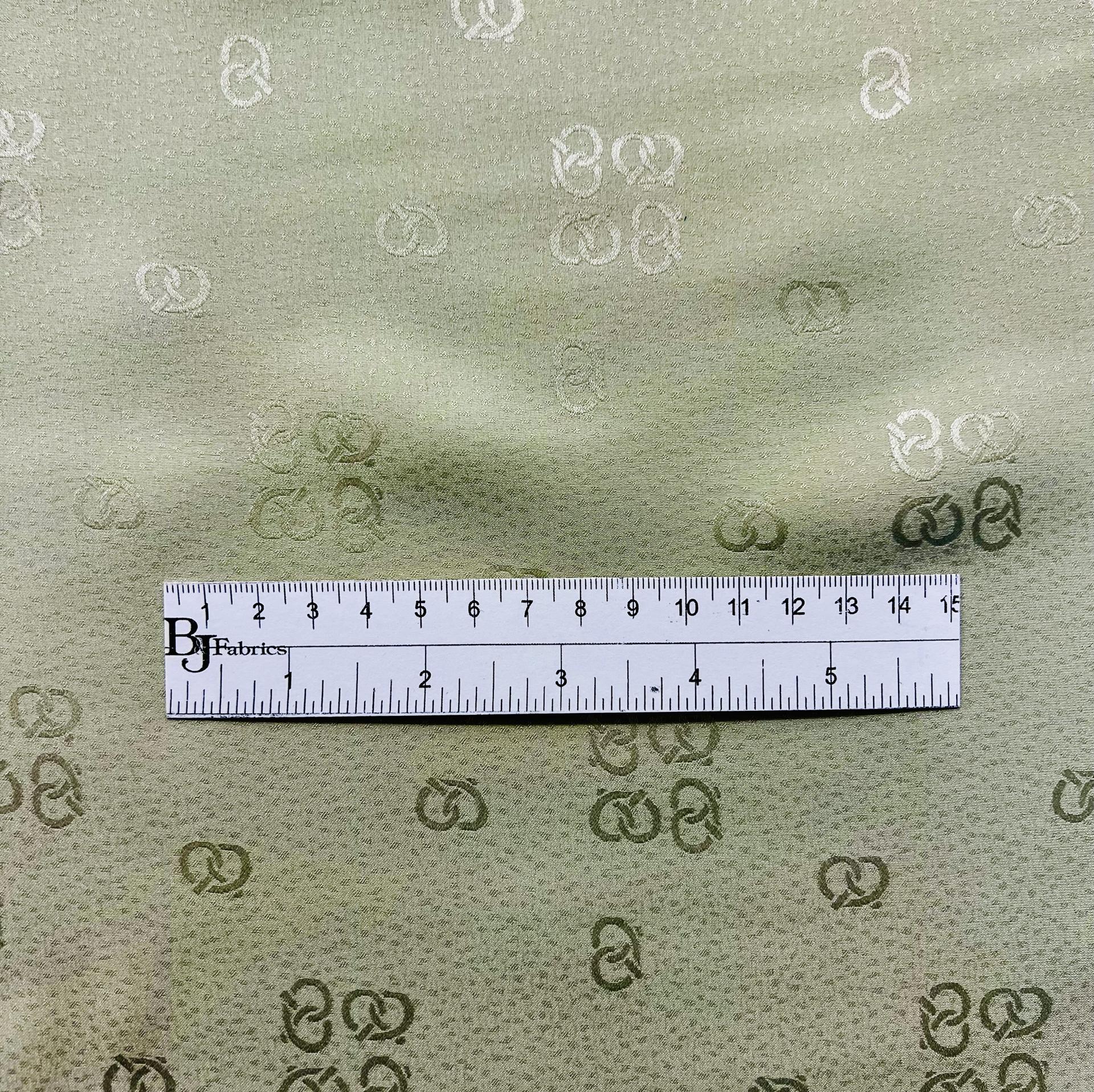 Vintage Silk Jacquard in Light Celery no