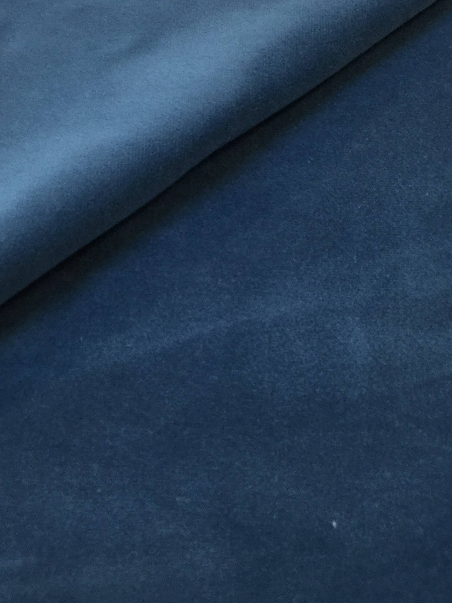Flameproof Upholstery Cotton Velvet in Cobalt
