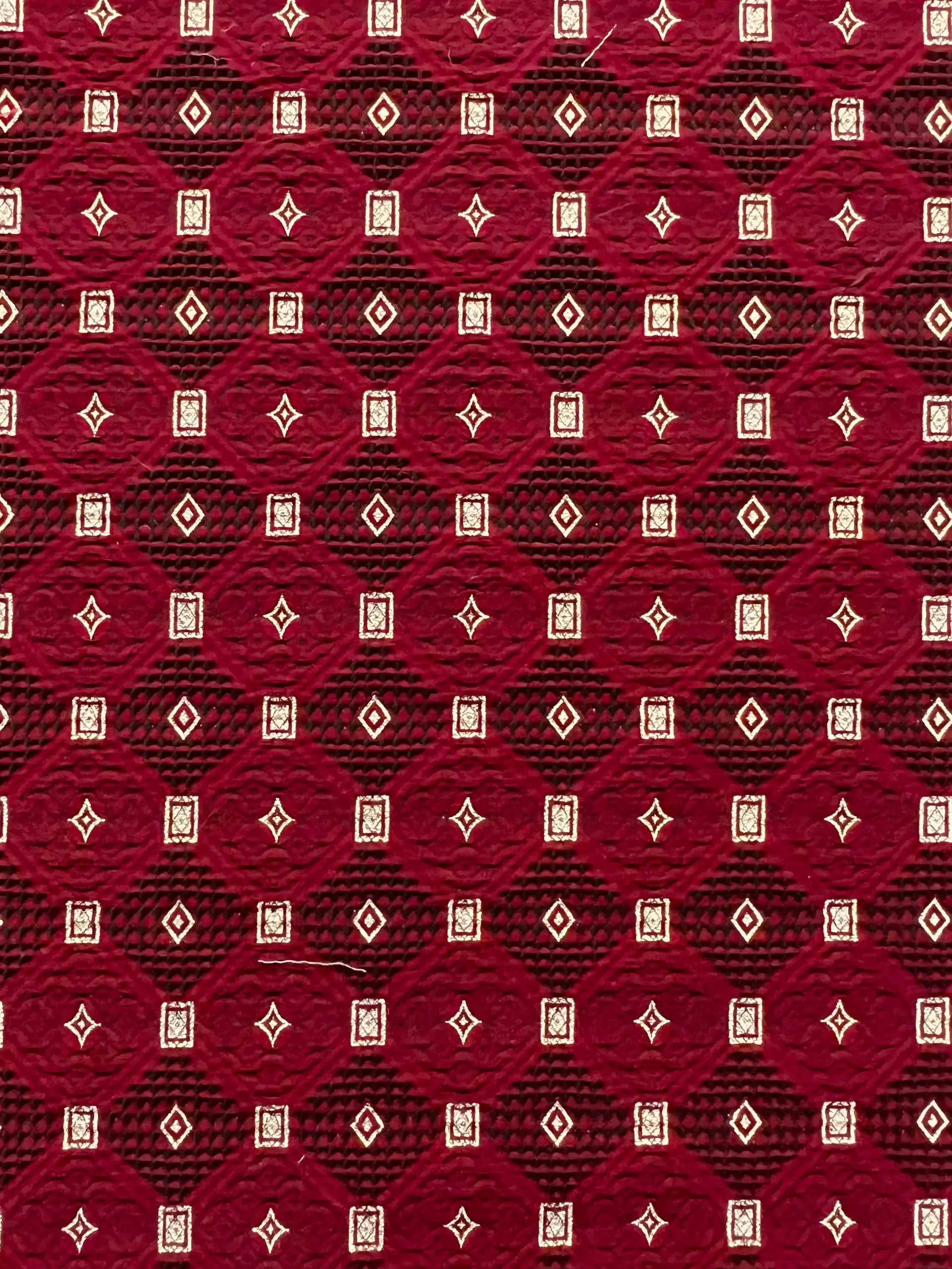 Stretch Geometric Polyester Metallic Brocade