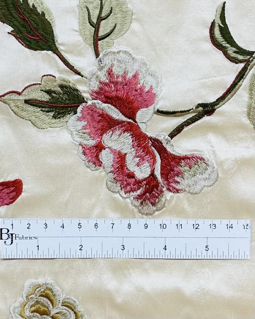 Embroidered Silk Shantung
