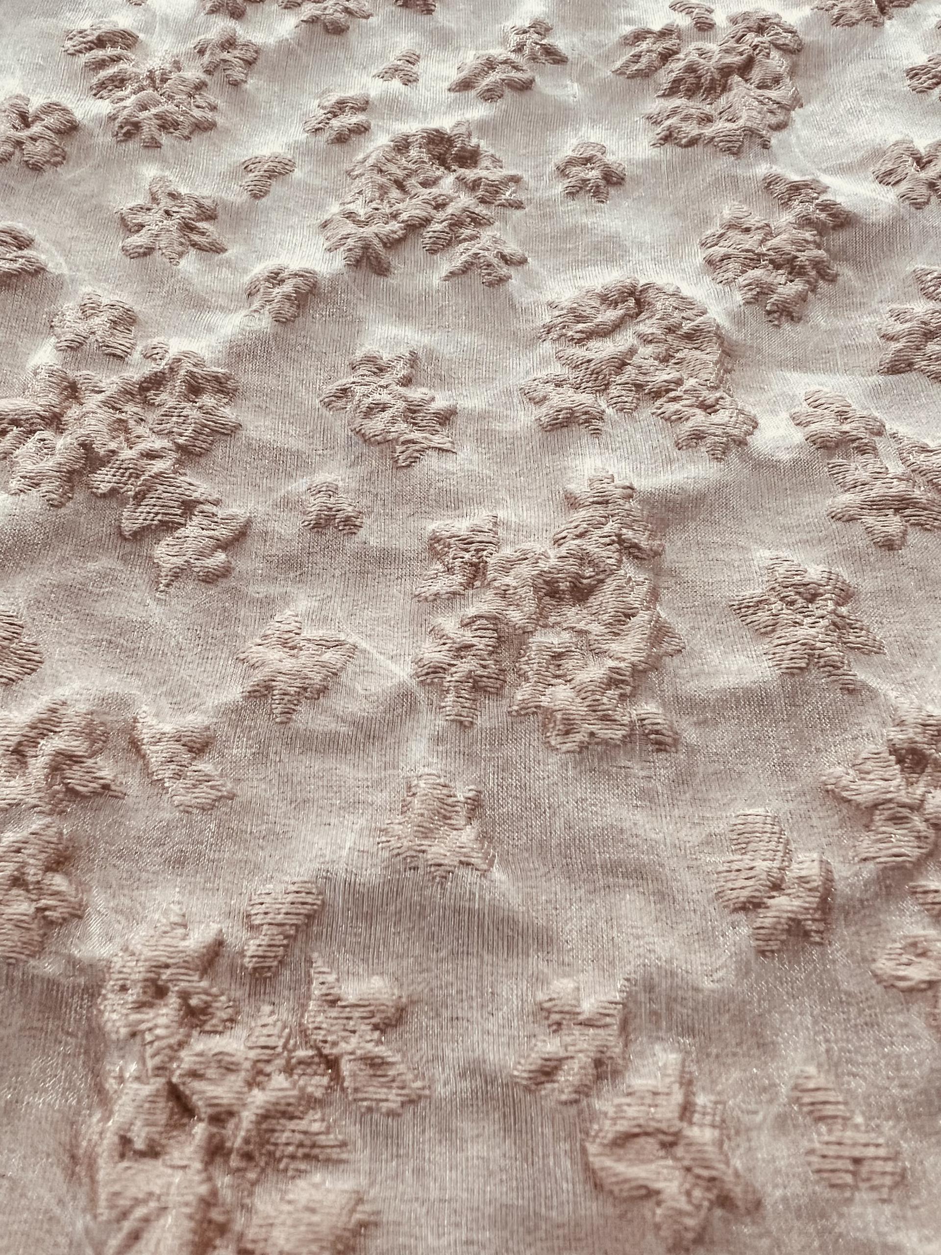 Nylon & Acetate Cloque in Dusty Rose