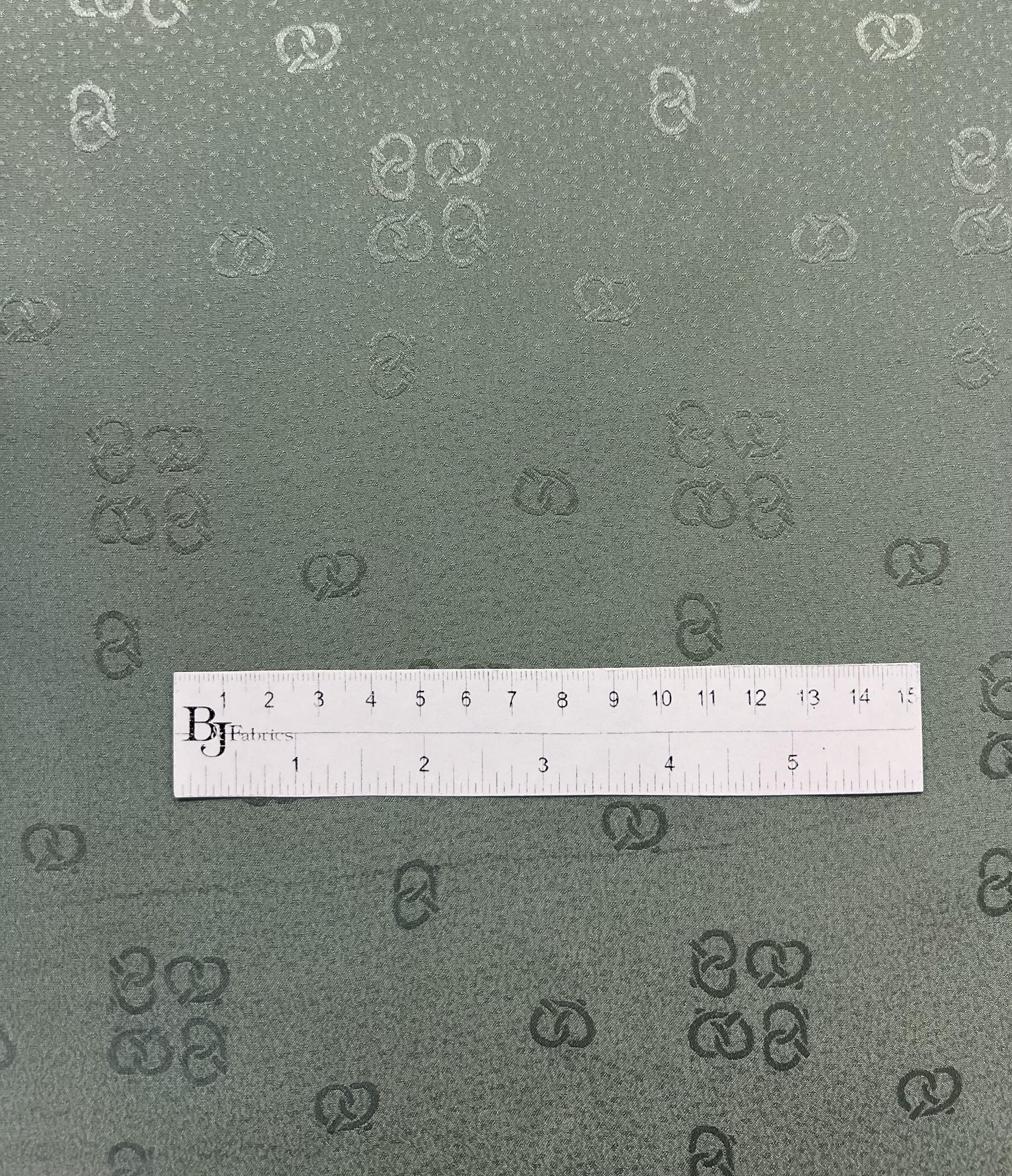 Vintage Silk Jacquard Seafoam