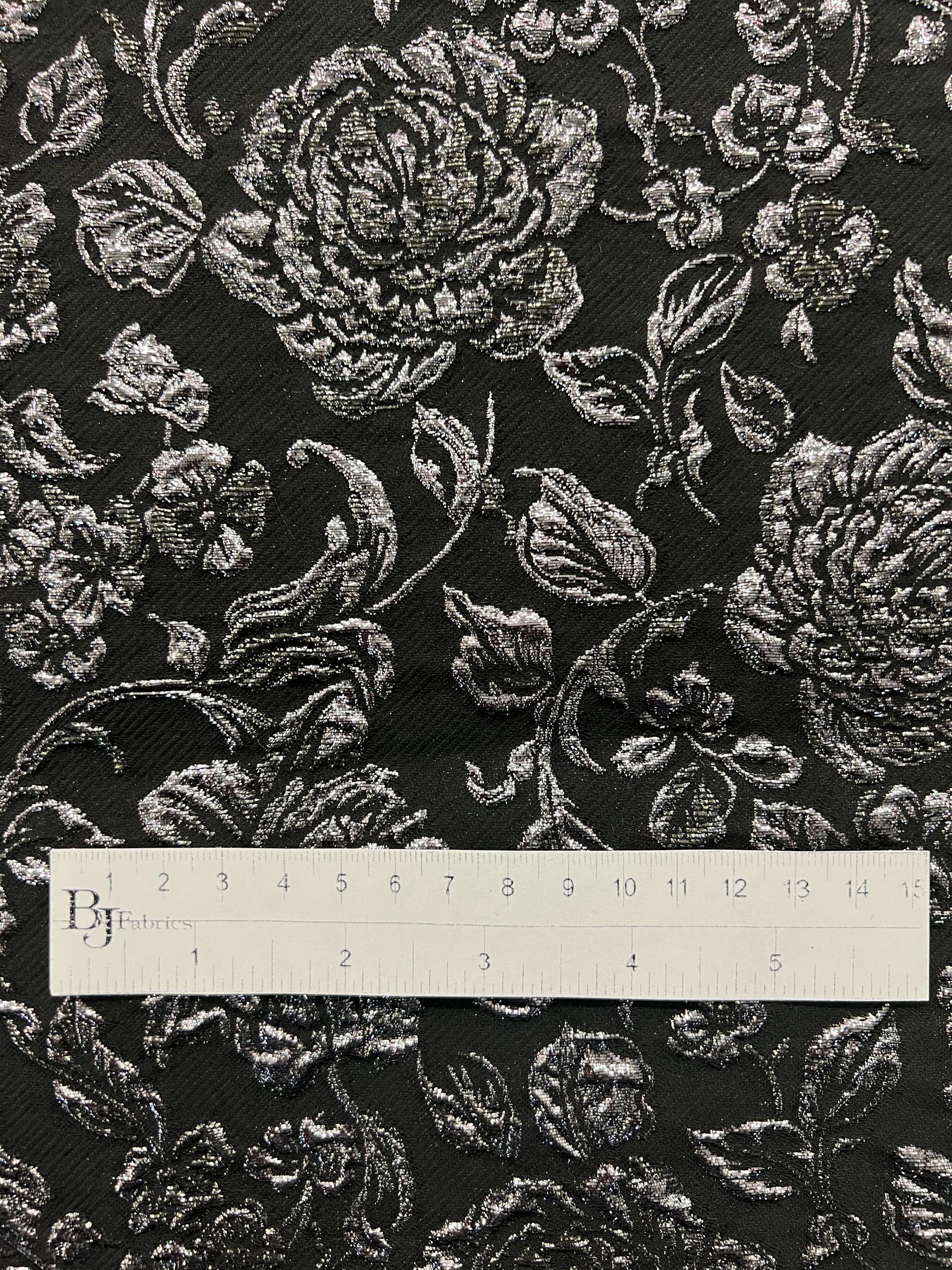 Silk and Metallic Blend Brocade