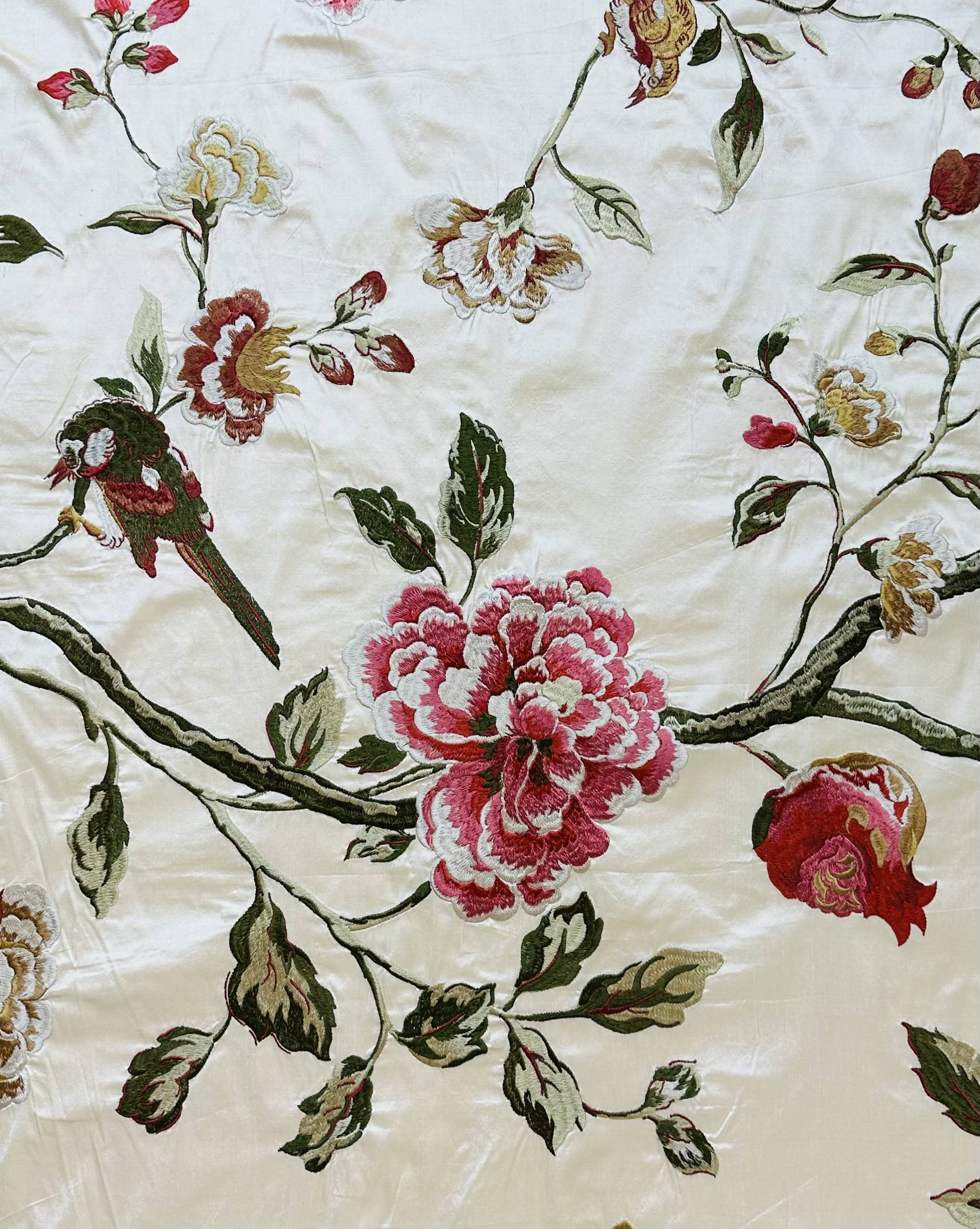Embroidered Silk Shantung