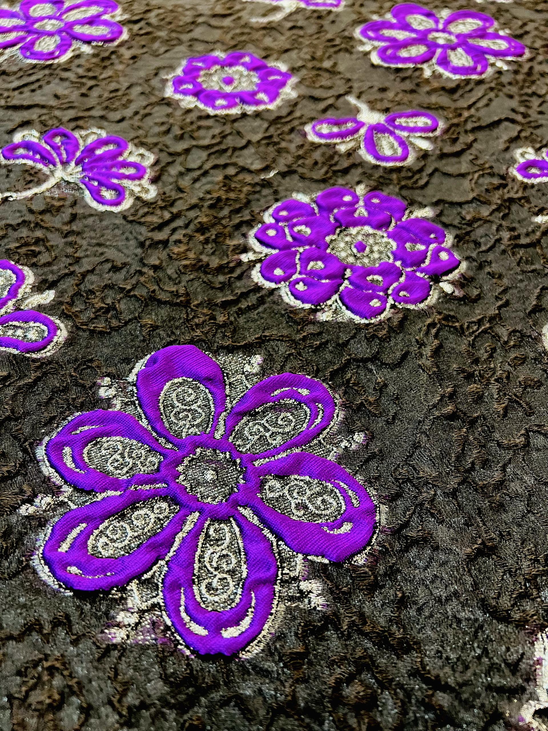 Polyester Lurex Foral Fil Coupe