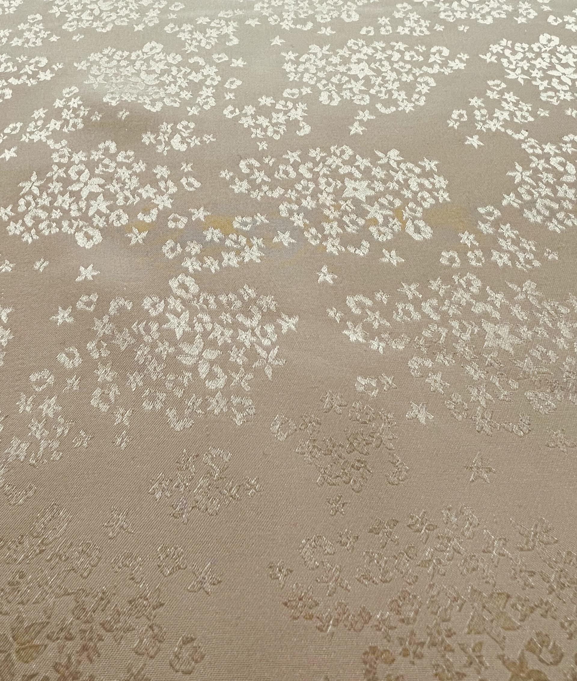 Pure Silk Jacquard in Dusty Rose