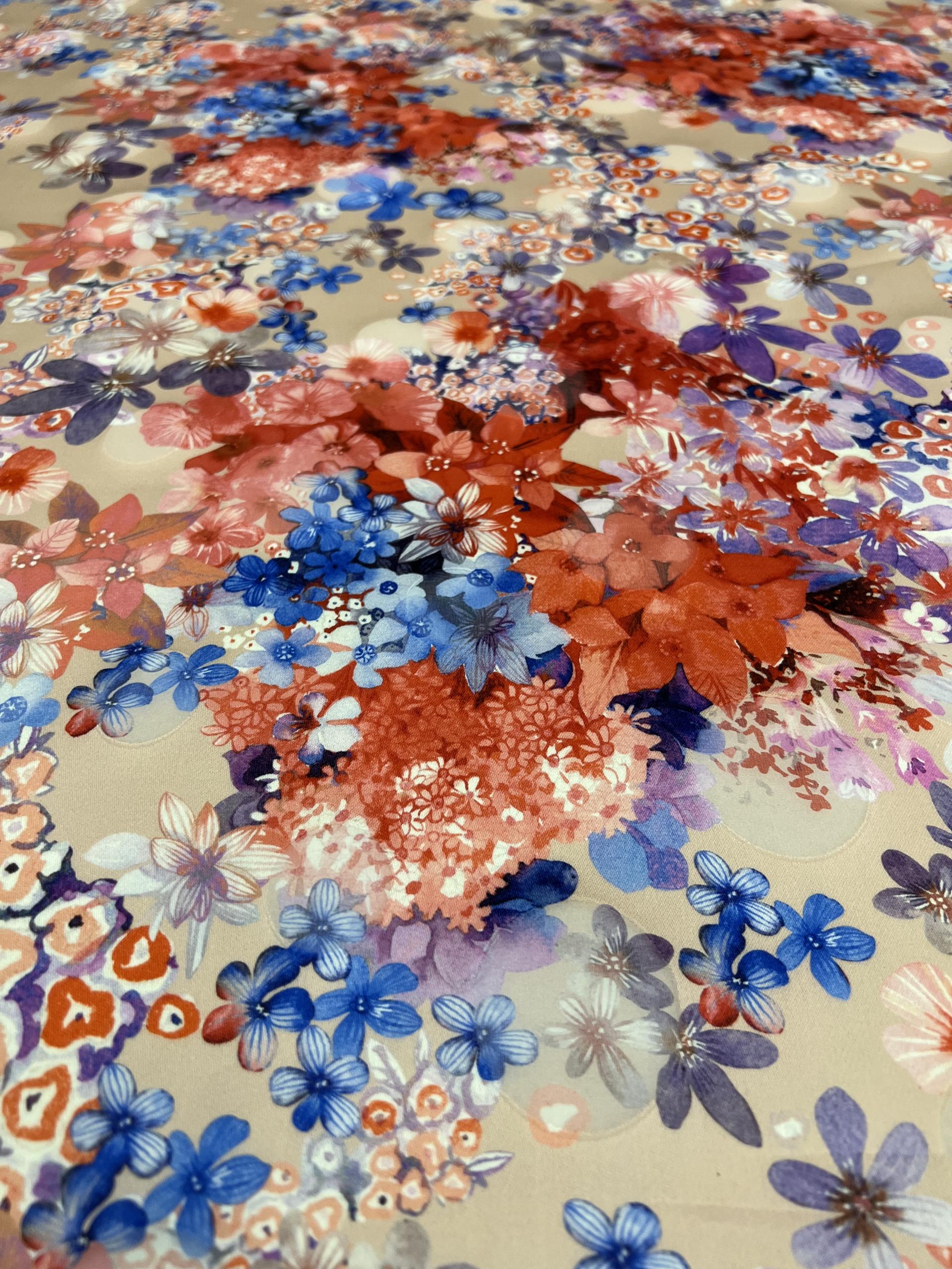 Printed Heavy Weight Satin Organza Burnt-Out