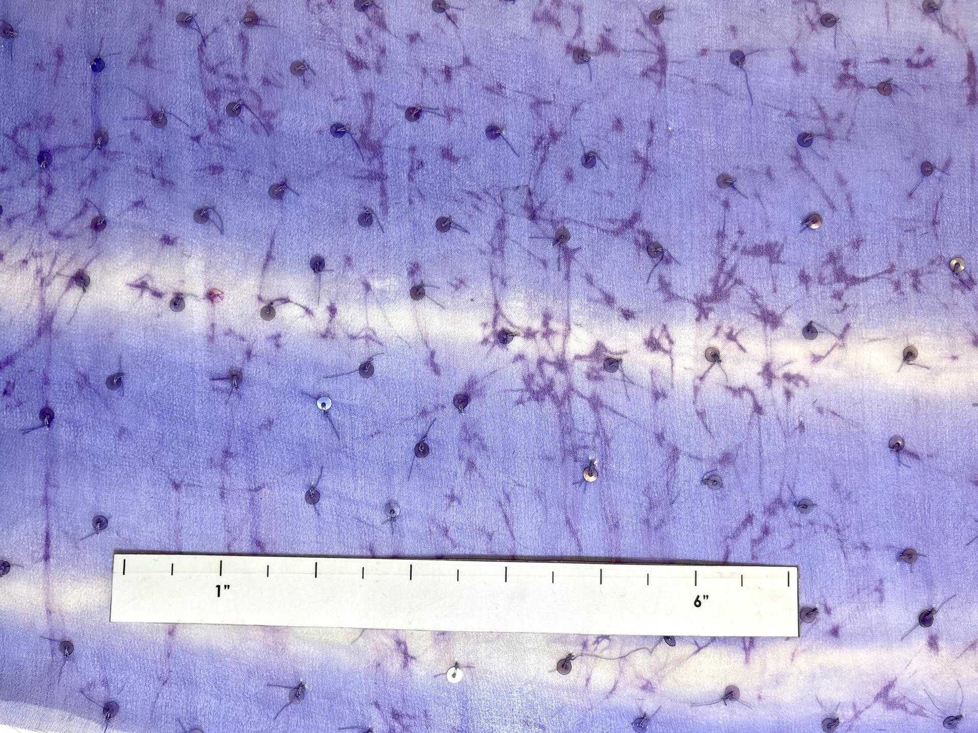 Sequins on Tied-Dye Silk Chiffon