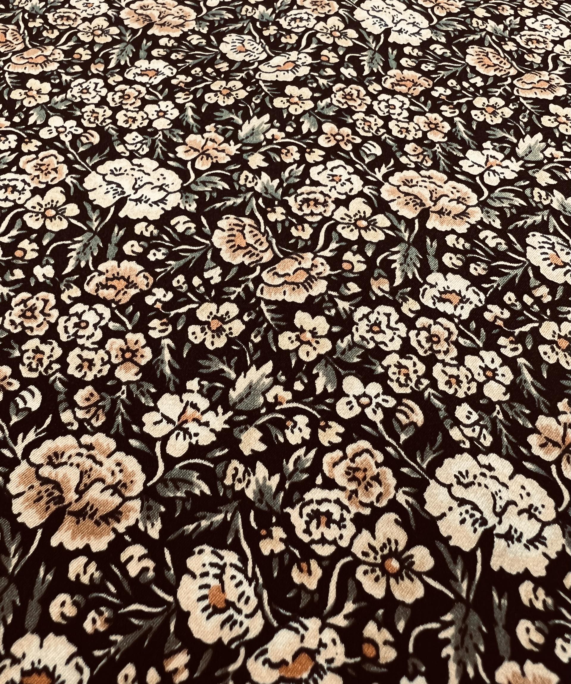100% Silk Floral Print Charmeuse