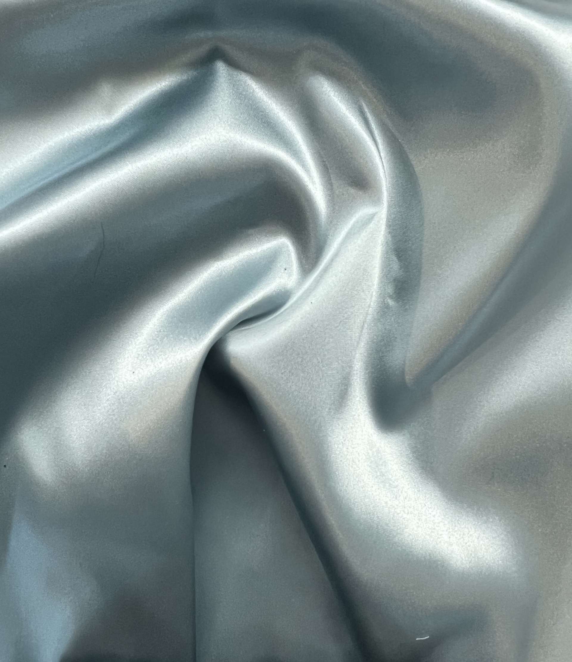 Italian Acetate Stretch Satin in Frost Blue