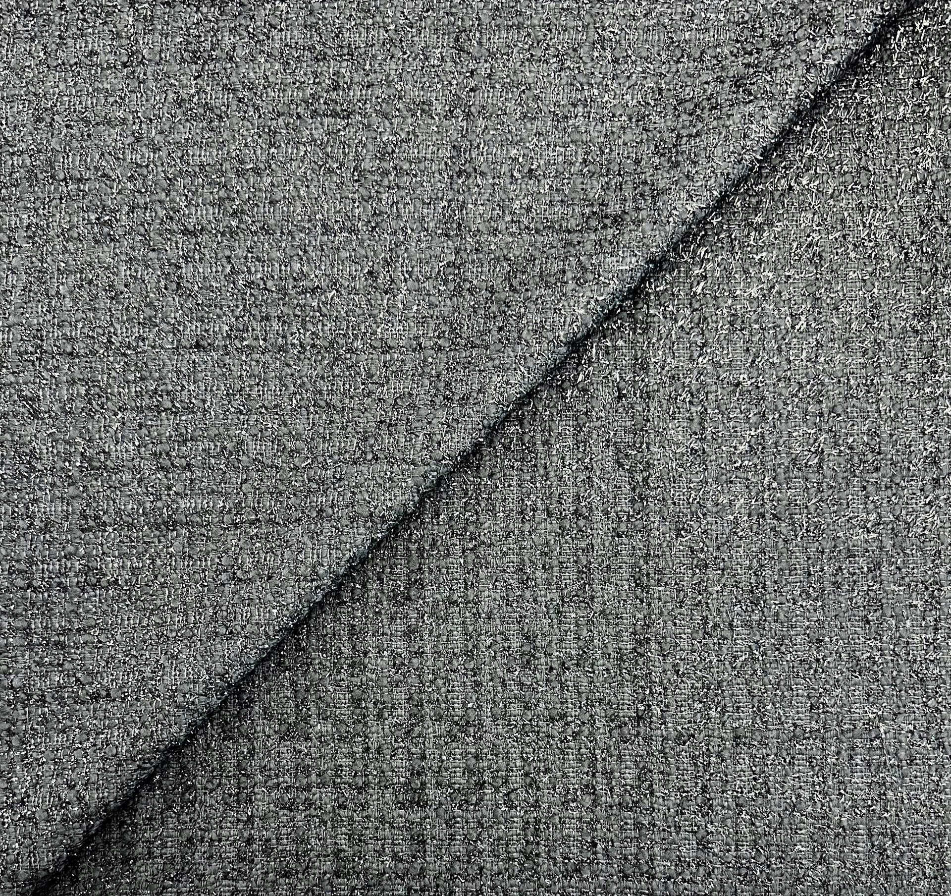 Italian Wool Nylon Lurex Tweed in Smoke