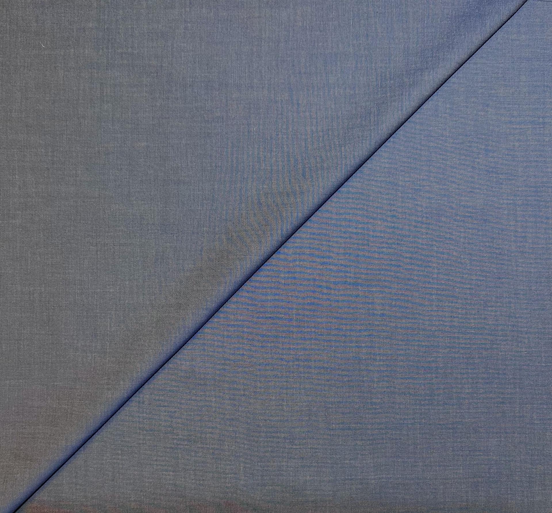 Cotton Denim Shirting in Navy