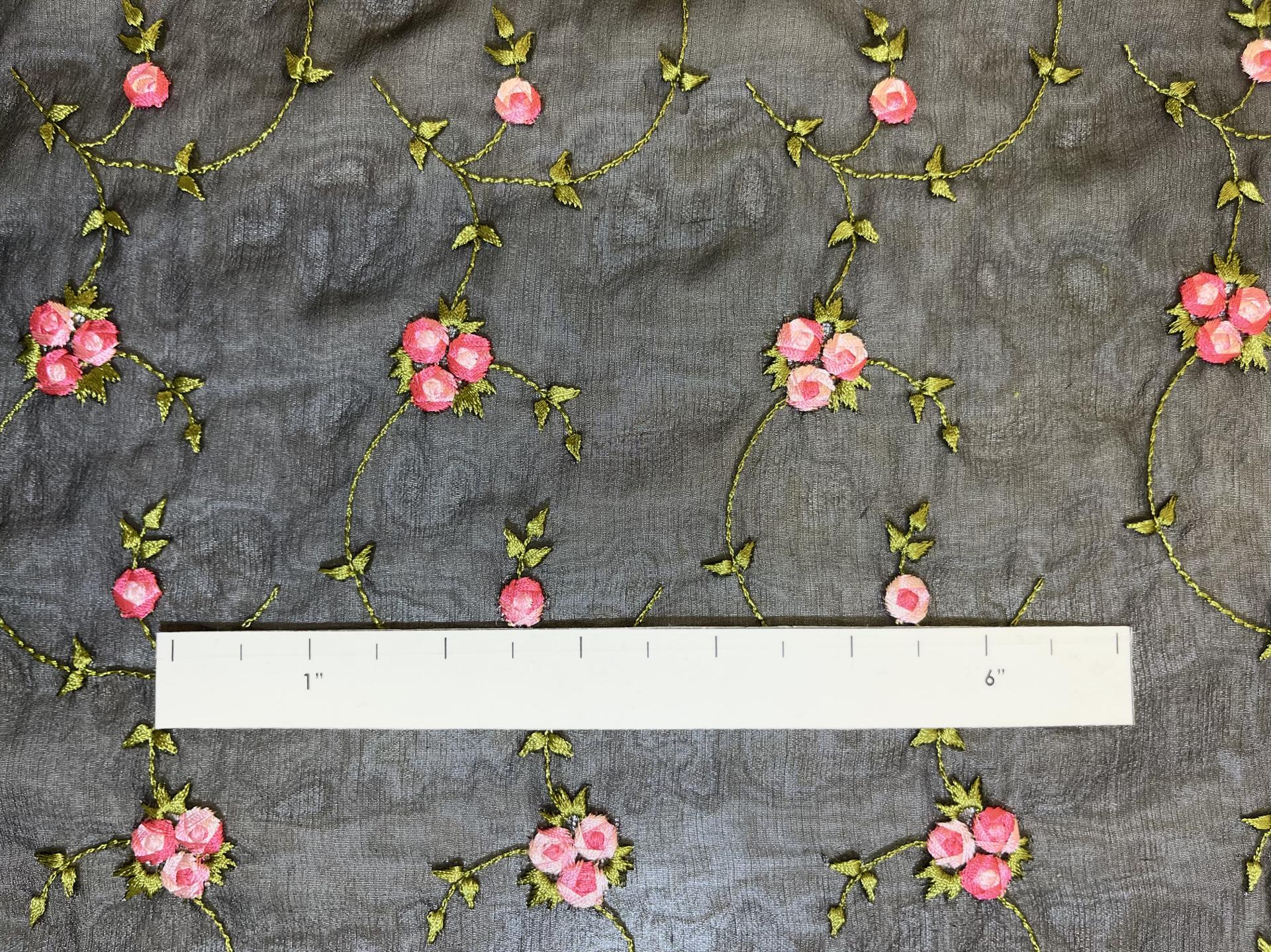 Embroidered Silk Chiffon