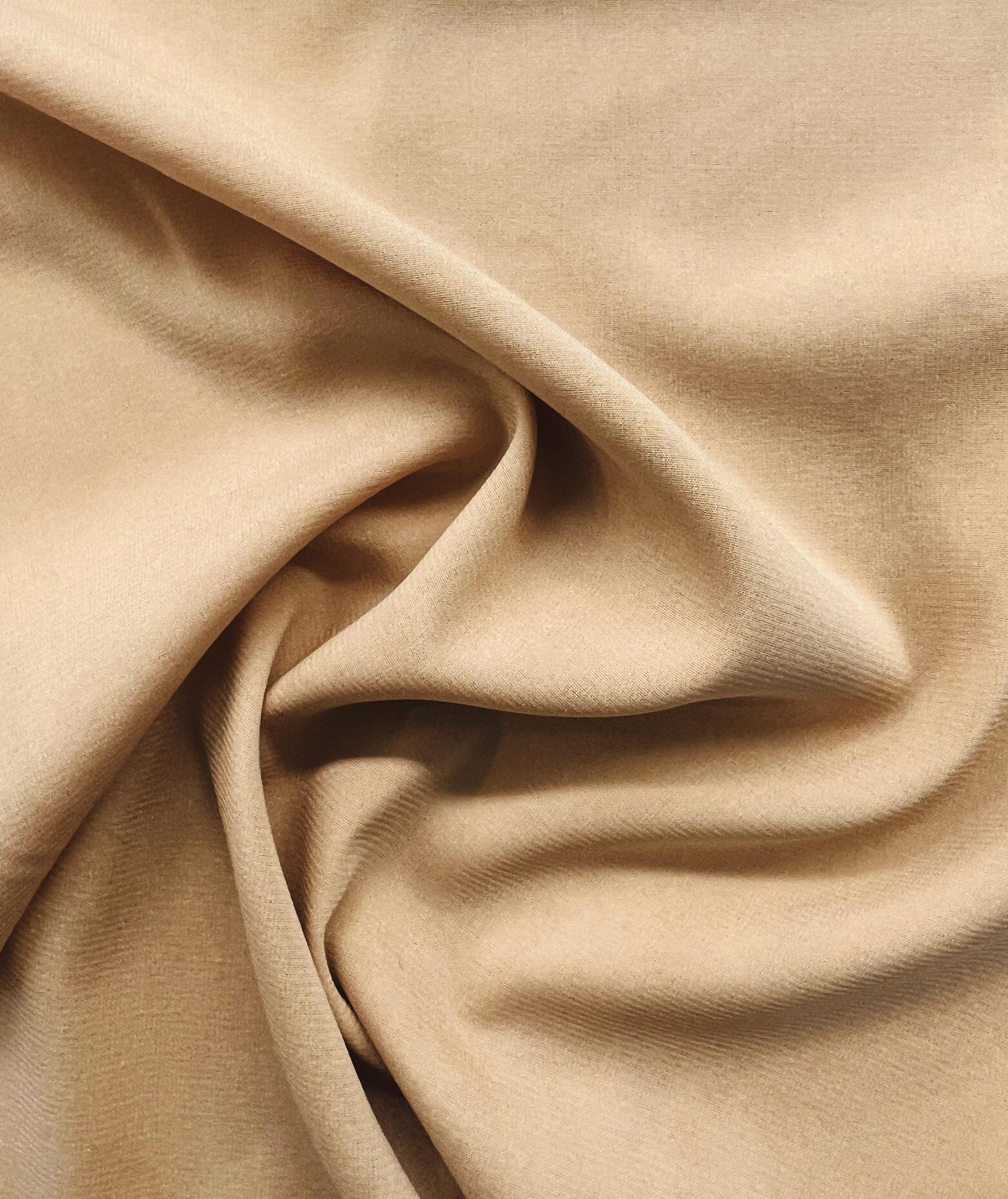 Stretch Silk Chiffon in Tan