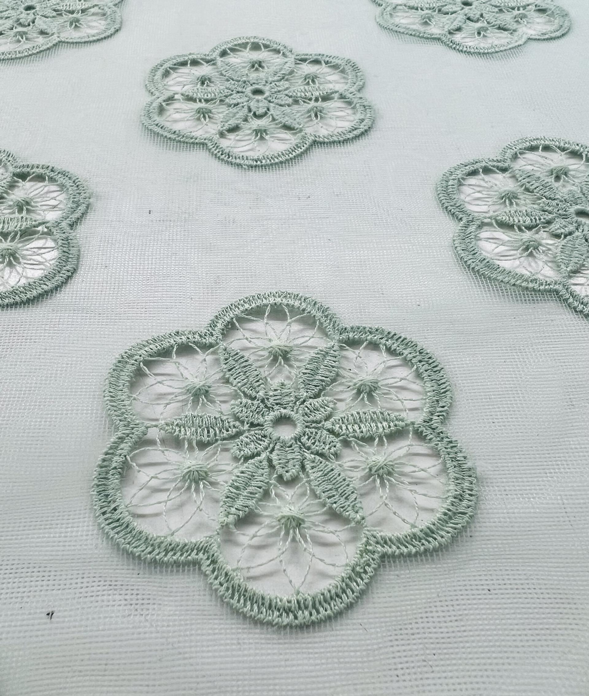 Embroidered Illusion With Cut Out Work