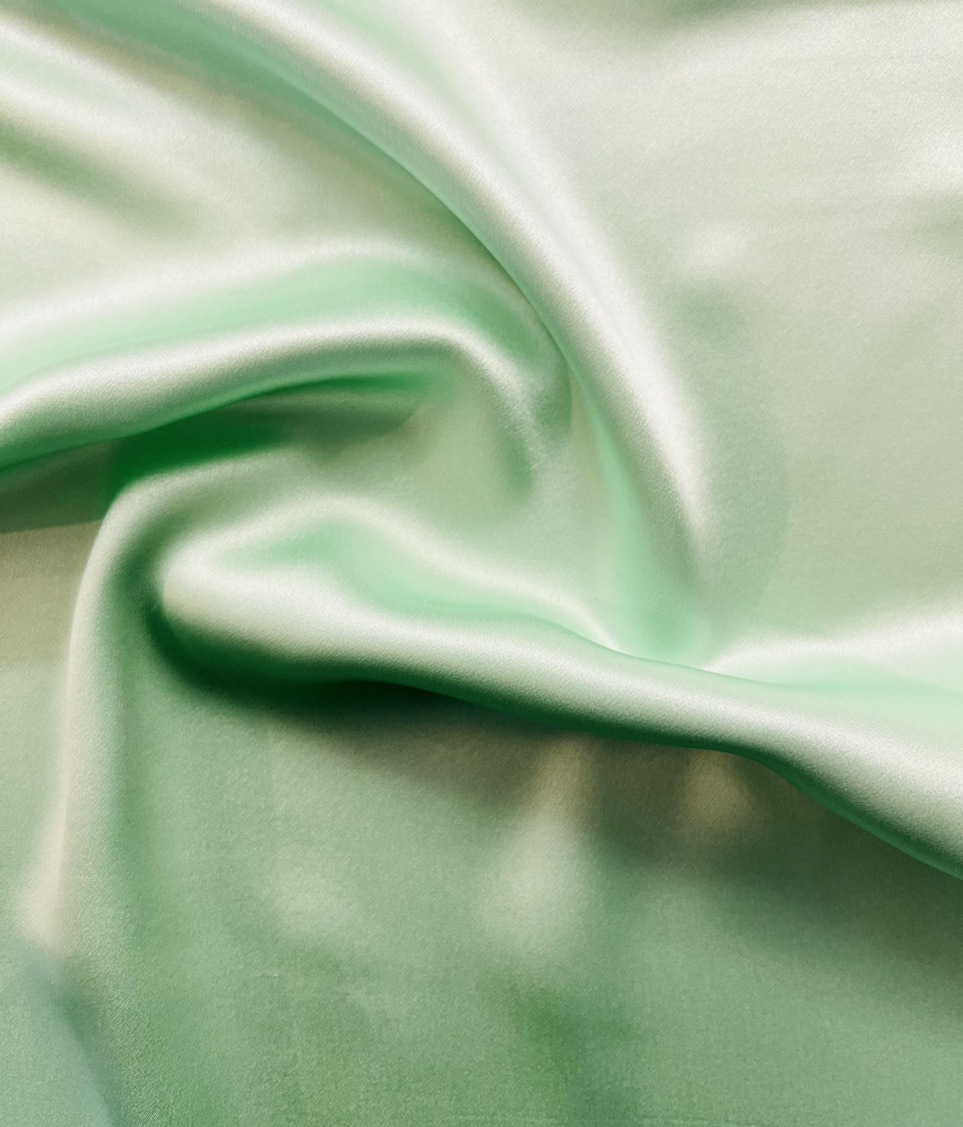 Pure Silk Charmeuse in Mint