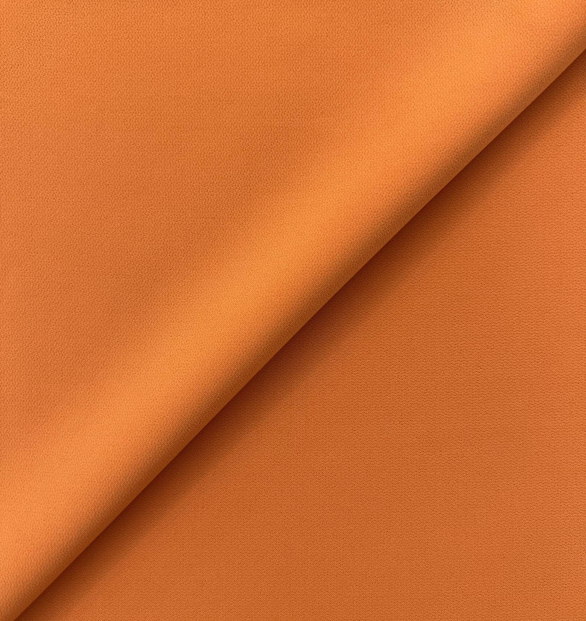 Polyester Stretch Crepe in Medium Orange