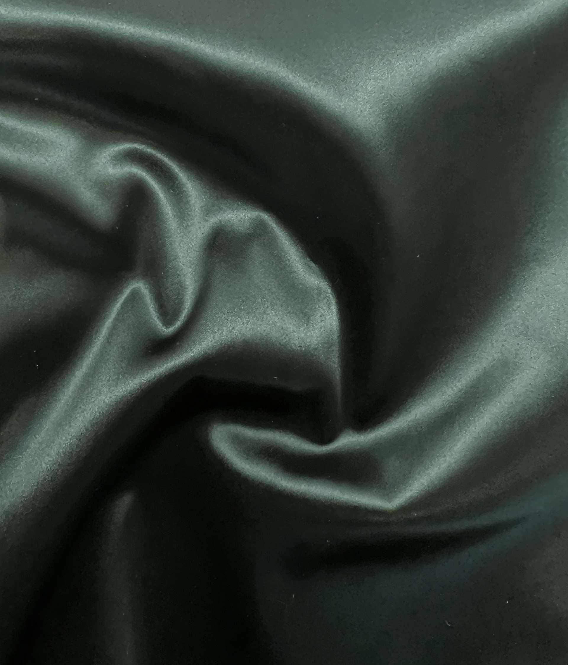 Italian Acetate Stretch Satin in Hunter Green