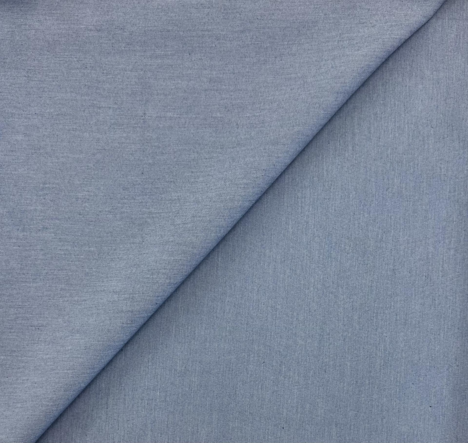 Sustainable Cotton Denim Shirting in Blue