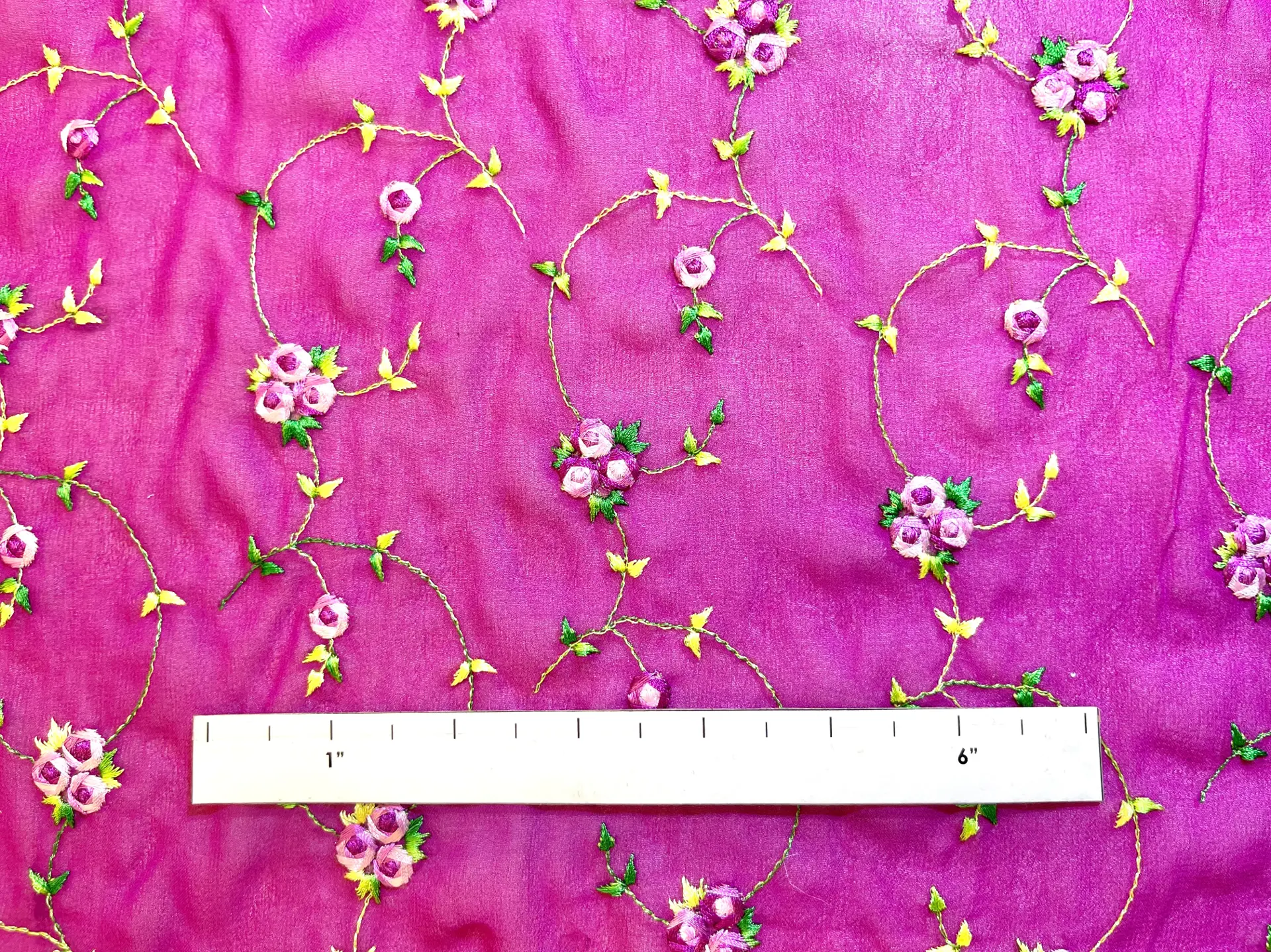 Scnp Embroidered Silk Chiffon