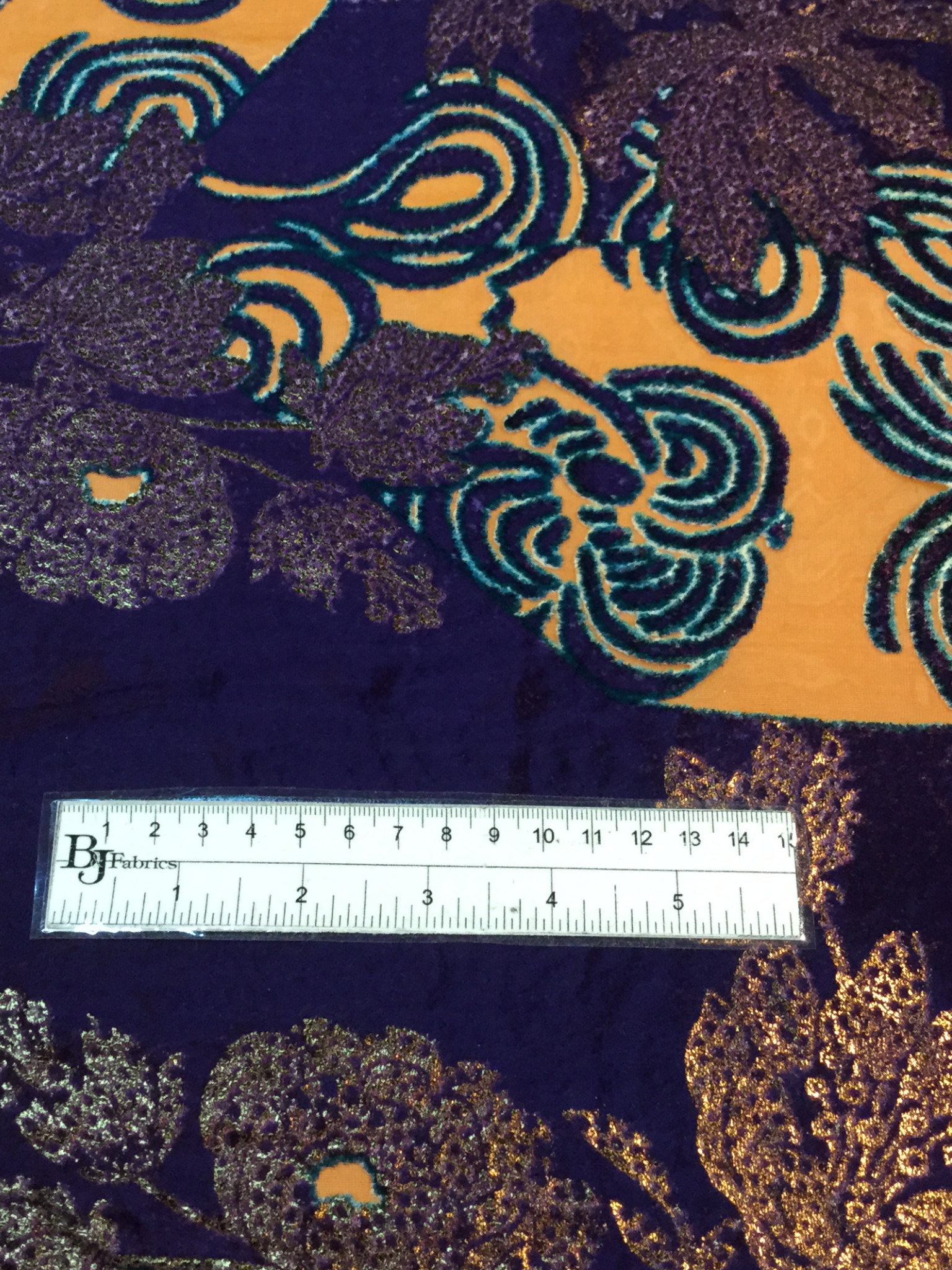 Silk and Rayon Burnout Velvet