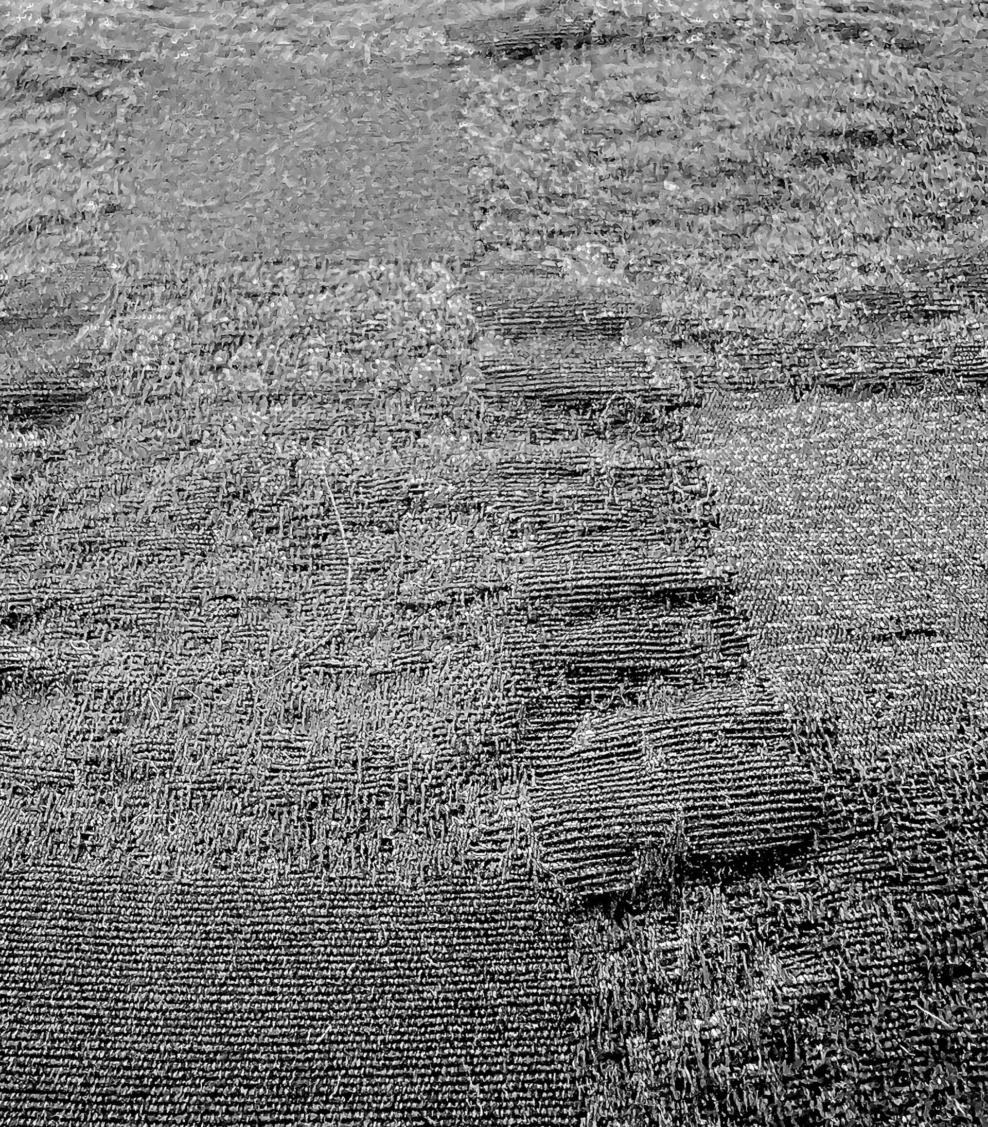 Abstract Check Brocade in Black Metallic