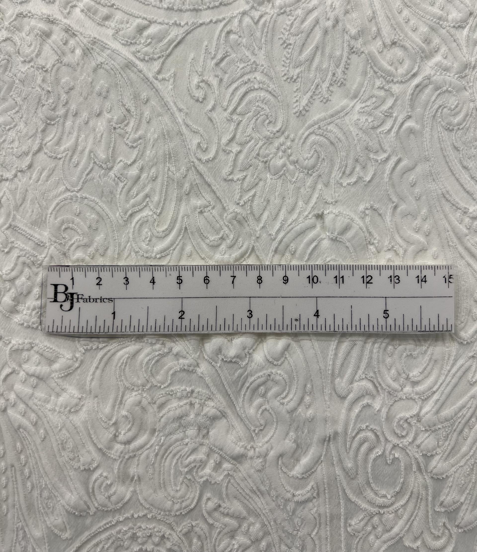 Paisley Brocade in White