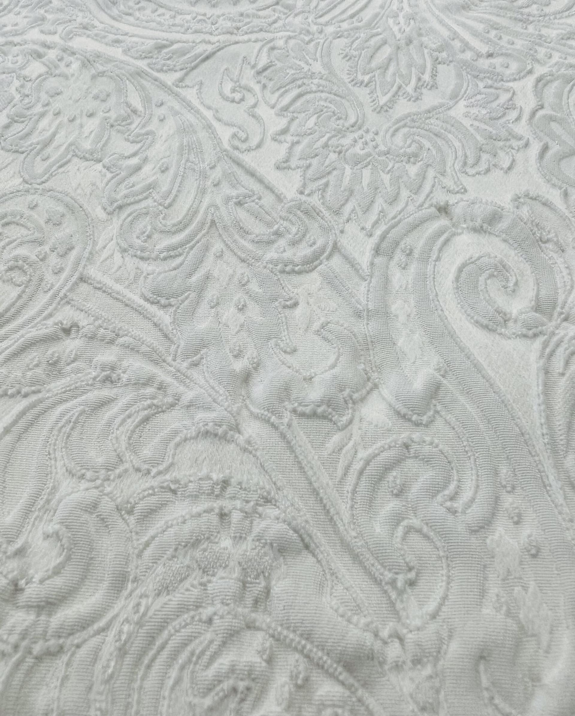 Paisley Brocade in White