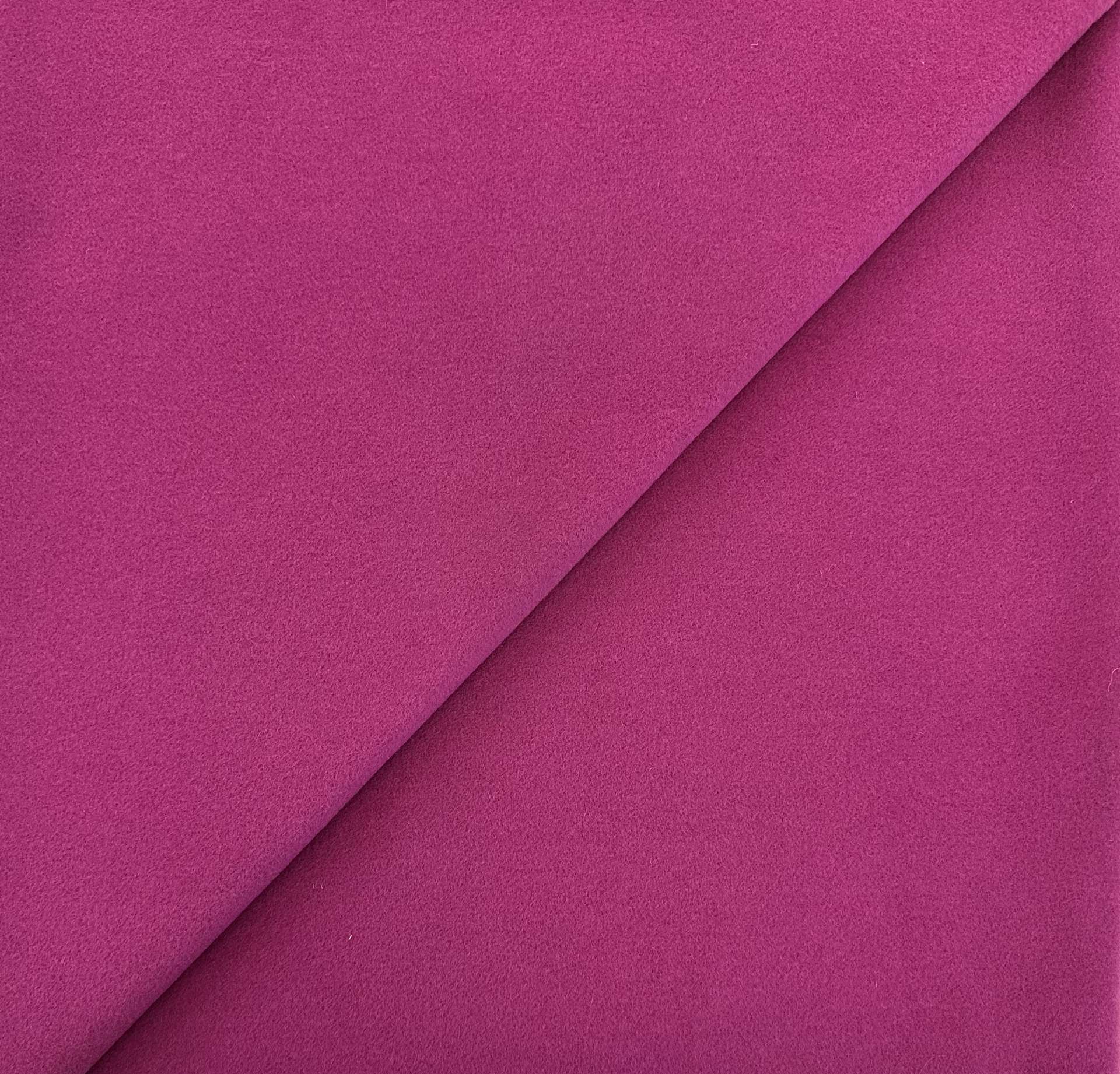 Spanish Virgin Wool Cashmere Coating in Fuchsia