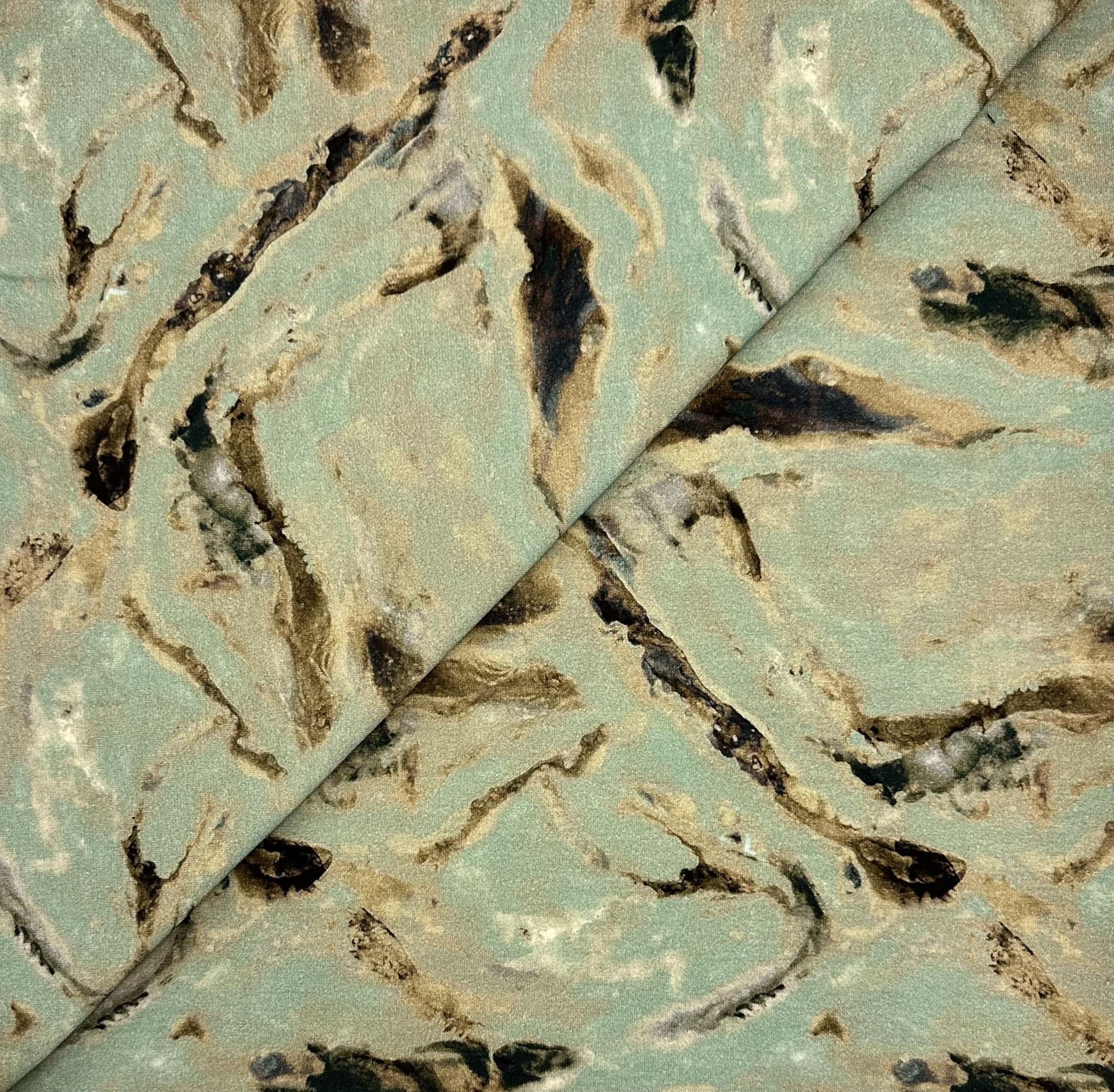 Ecovero Rayon Jersey Print in Mint