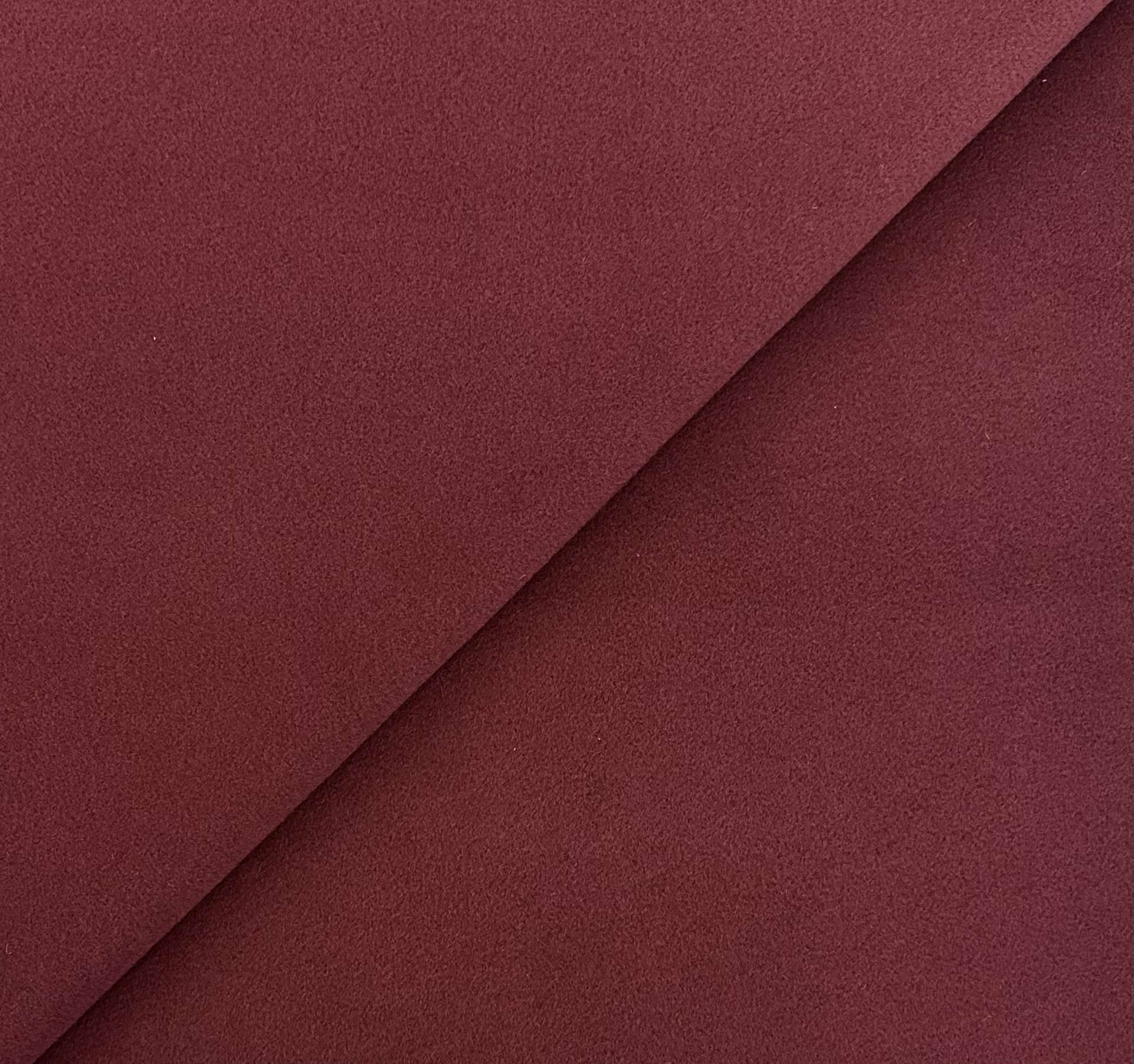 Spanish Virgin Wool Cashmere Coating in Wine